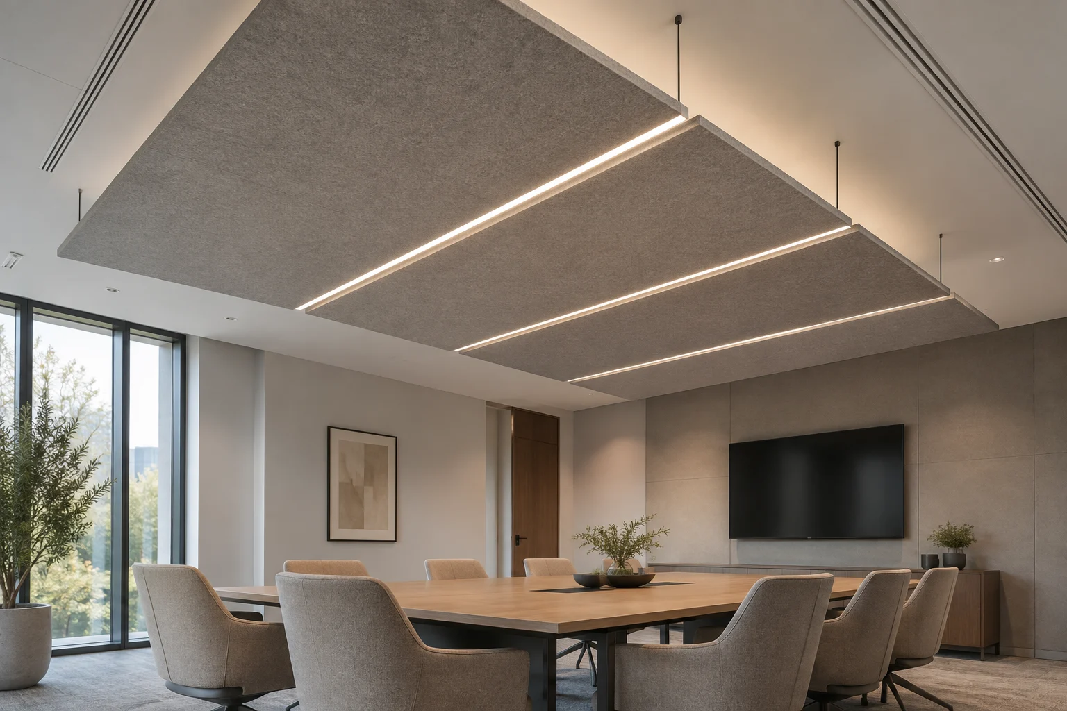 Acoustic Ceiling — Acoustic Islands — C5-CL-OF-CF-006