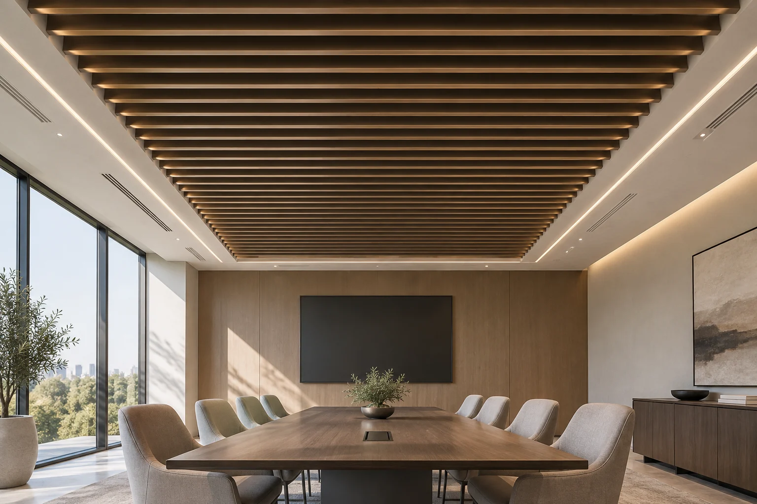 Metal Ceiling — Bronze Rhythm — C5-CL-OF-CF-007