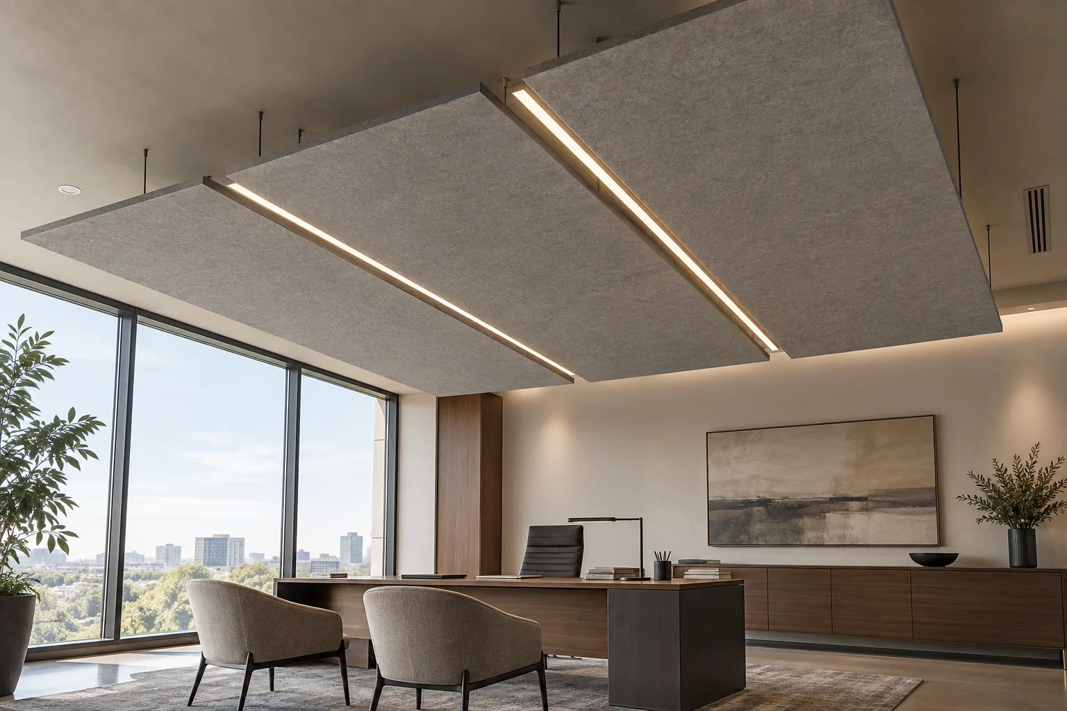 Acoustic Ceiling — Acoustic Islands — C5-CL-OF-EX-006
