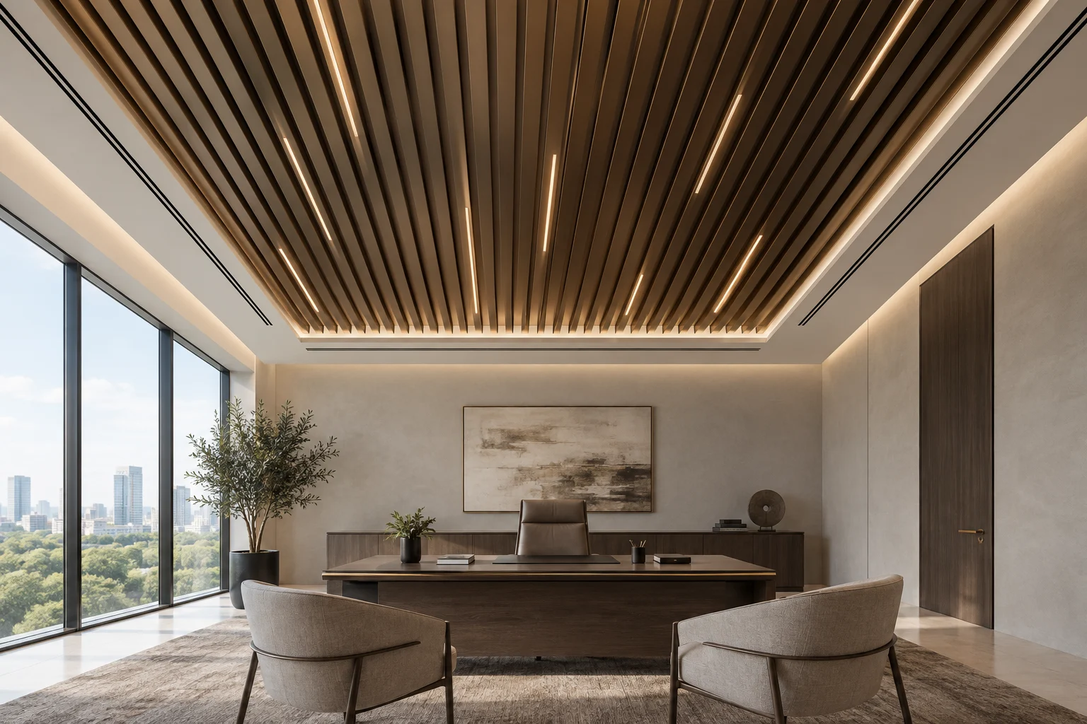 Metal Ceiling — Bronze Rhythm — C5-CL-OF-EX-007