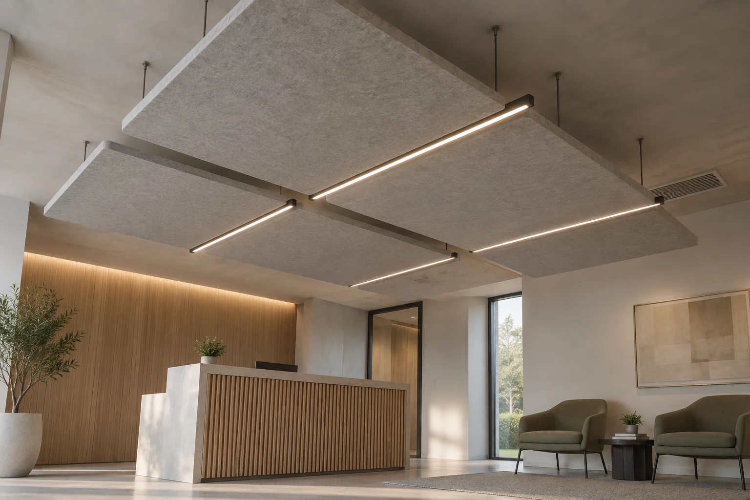 Acoustic Ceiling — Acoustic Islands — C5-CL-OF-RC-006