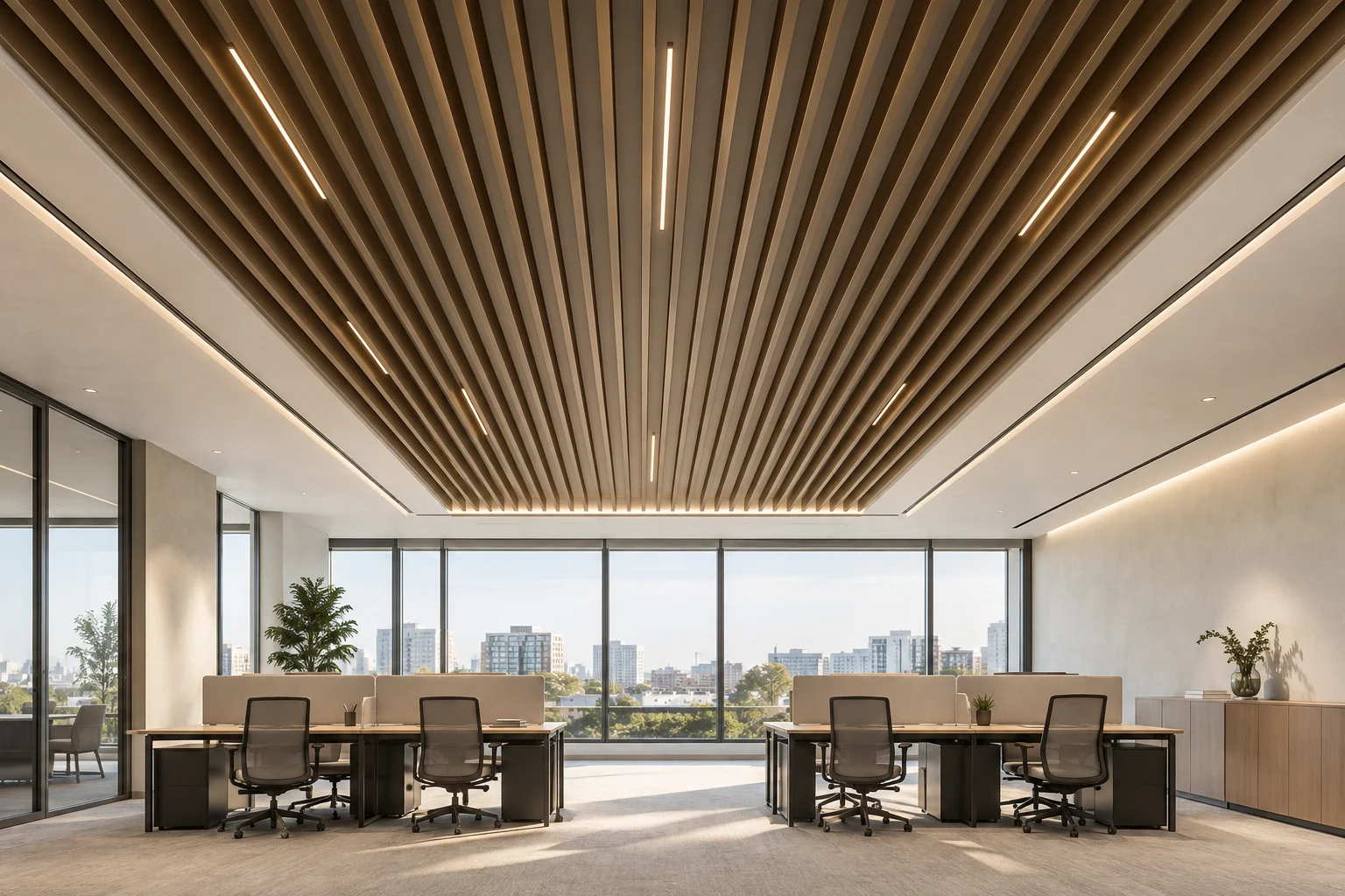 Metal Ceiling — Bronze Rhythm — C5-CL-OF-WS-007