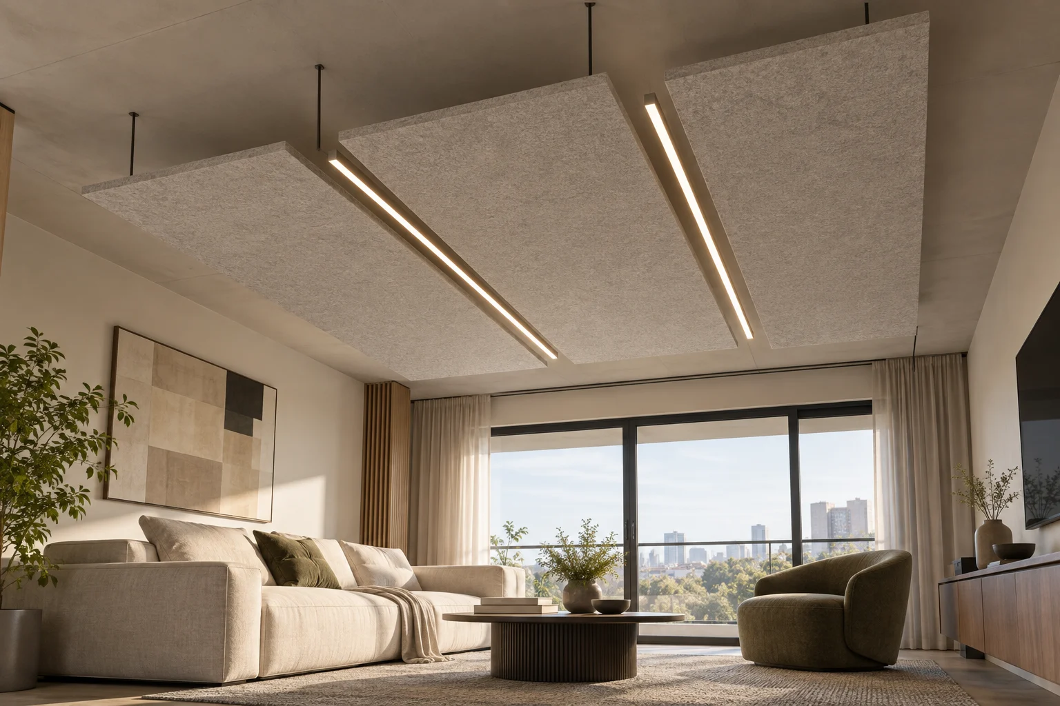 Acoustic Ceiling — Acoustic Islands — C5-CL-RS-LV-006