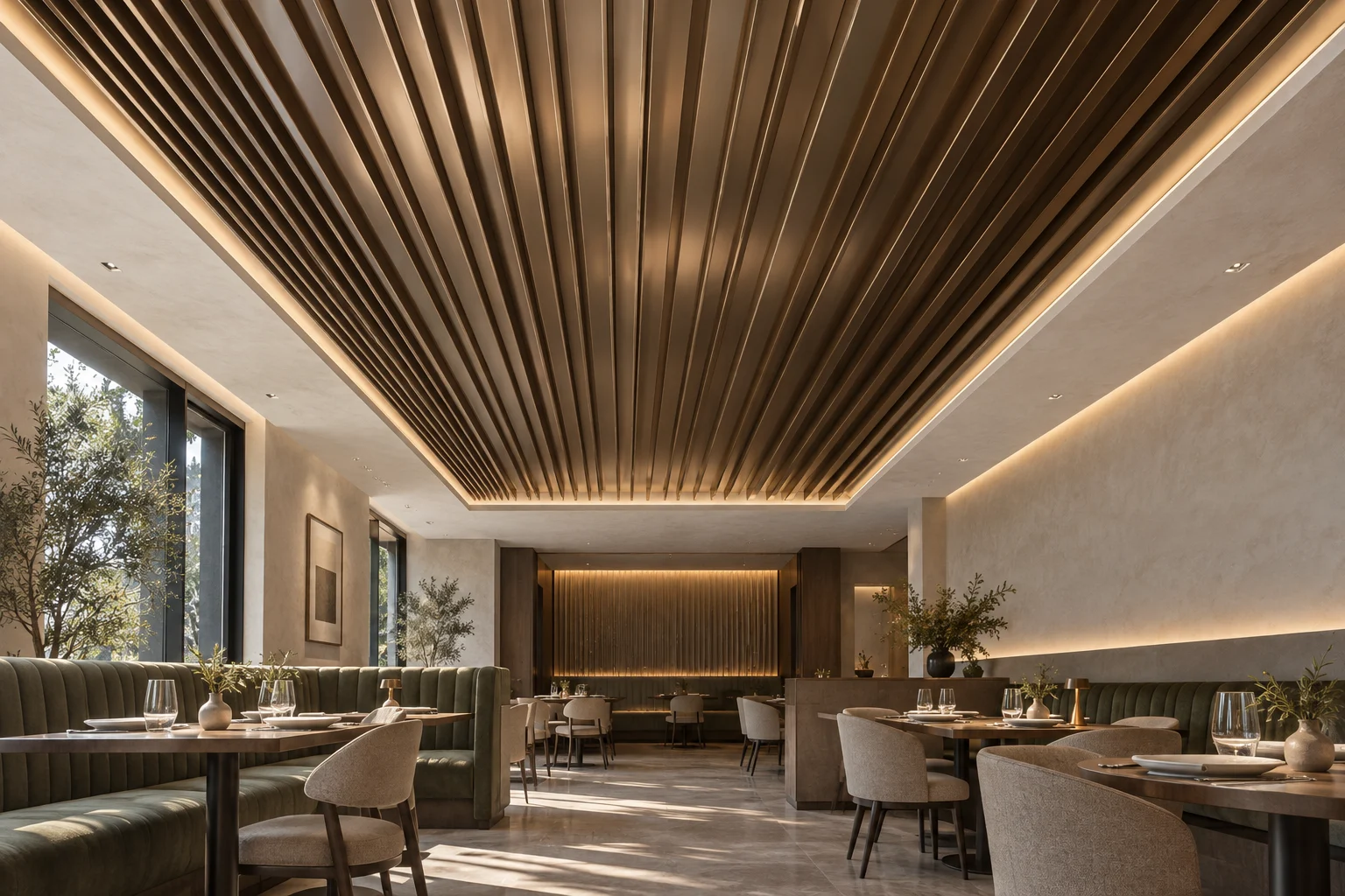 Metal Ceiling — Bronze Rhythm — C5-CL-RT-DN-007
