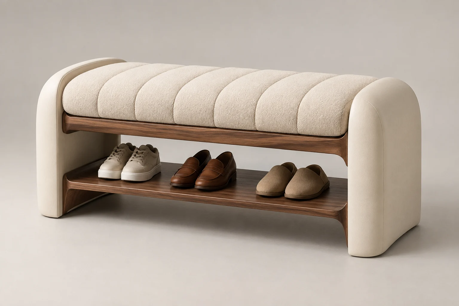 Luggage Bench — Sculpted Cream — C5-HT-LD-009