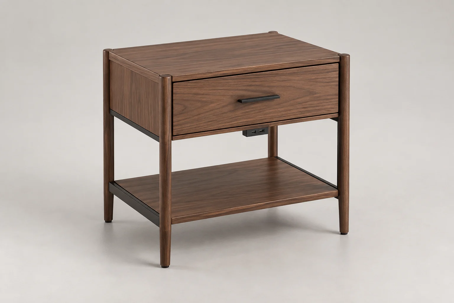 Bedside Table — Walnut Frame — C5-HT-NS-003