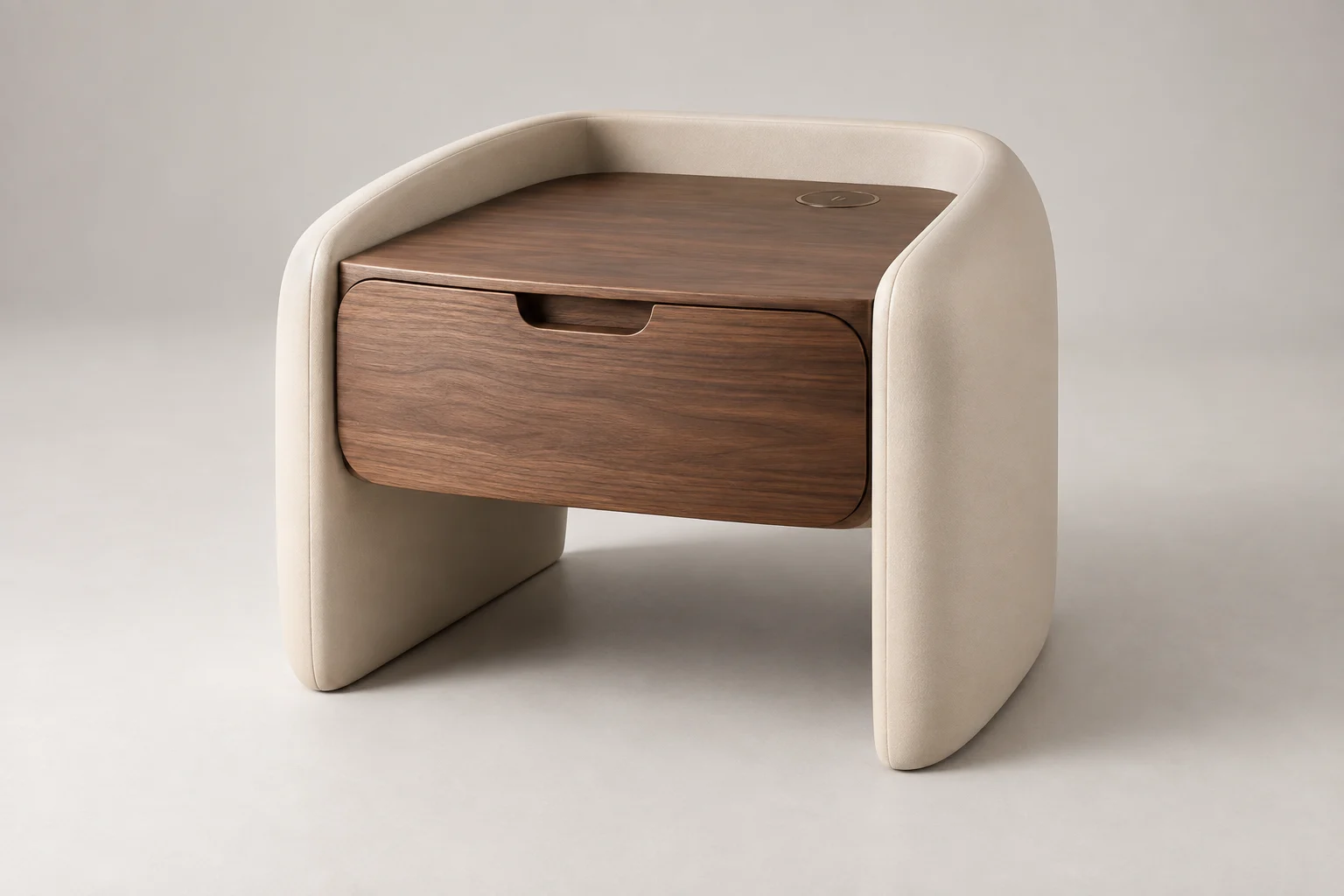 Bedside Table — Sculpted Cream — C5-HT-NS-009