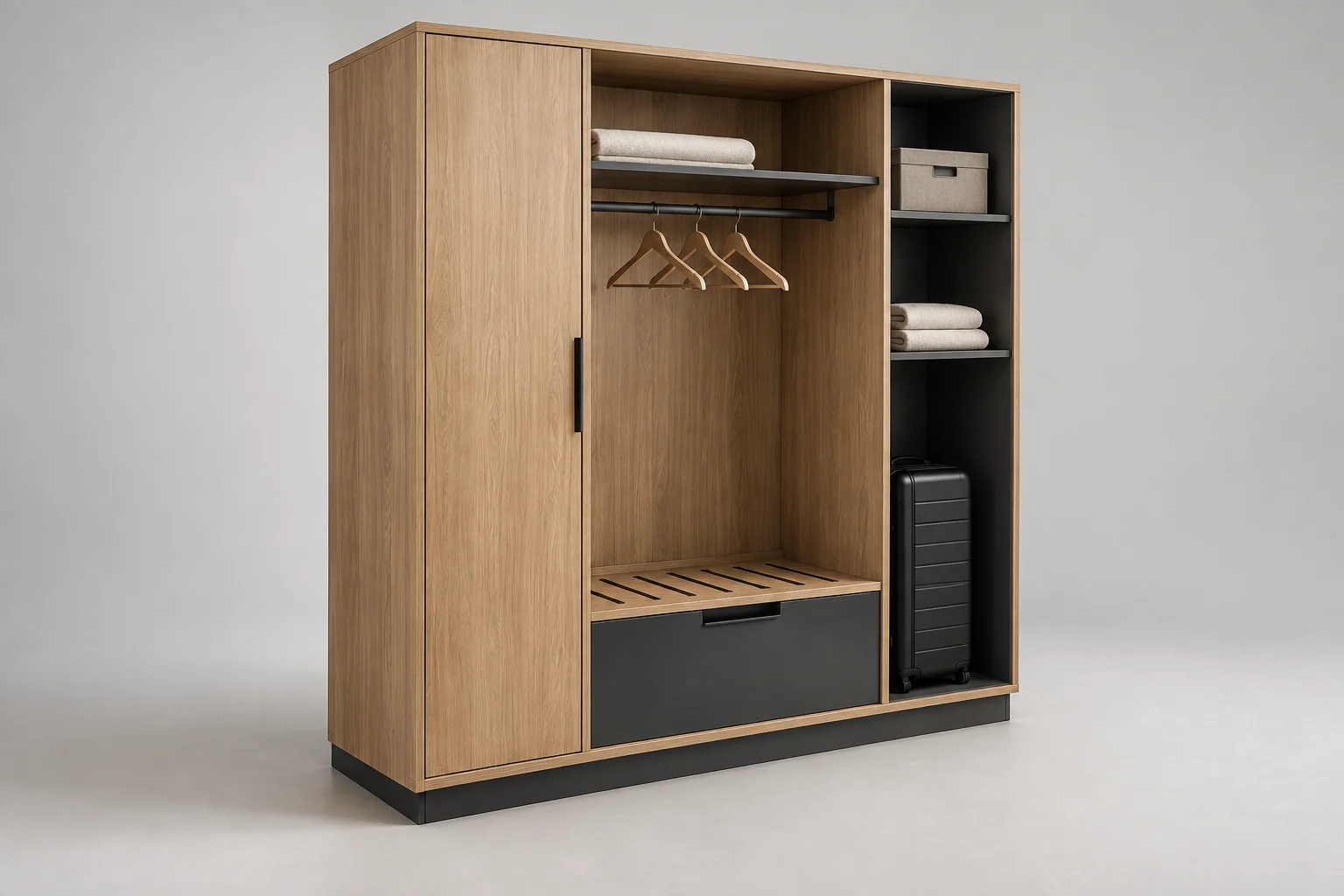 Wardrobe — Linear Oak — C5-HT-WD-001