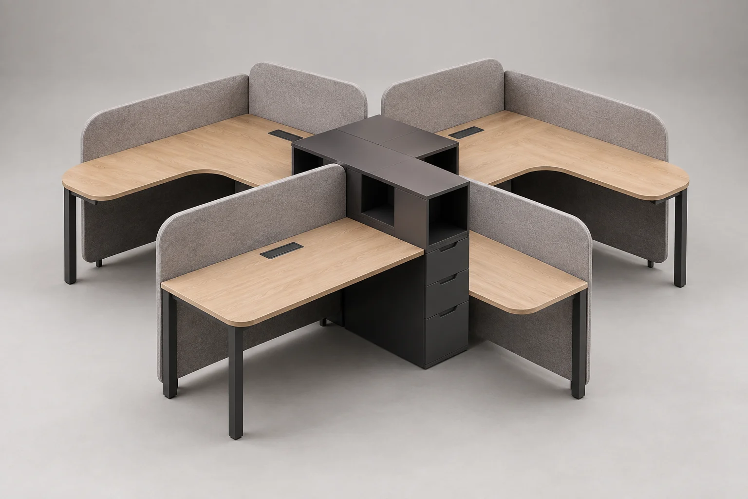 Four-Person Workstation — Four-Person Workstation 006 — C5-OF-WS4-006