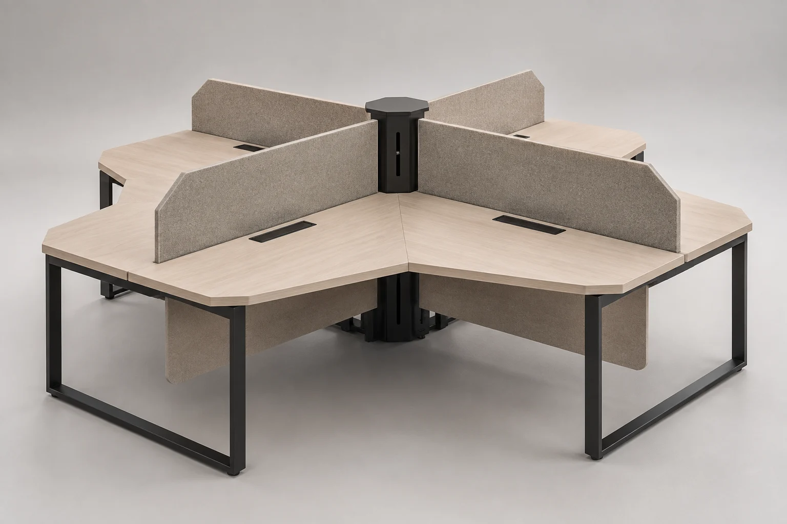 Four-Person Workstation — Four-Person Workstation 008 — C5-OF-WS4-008
