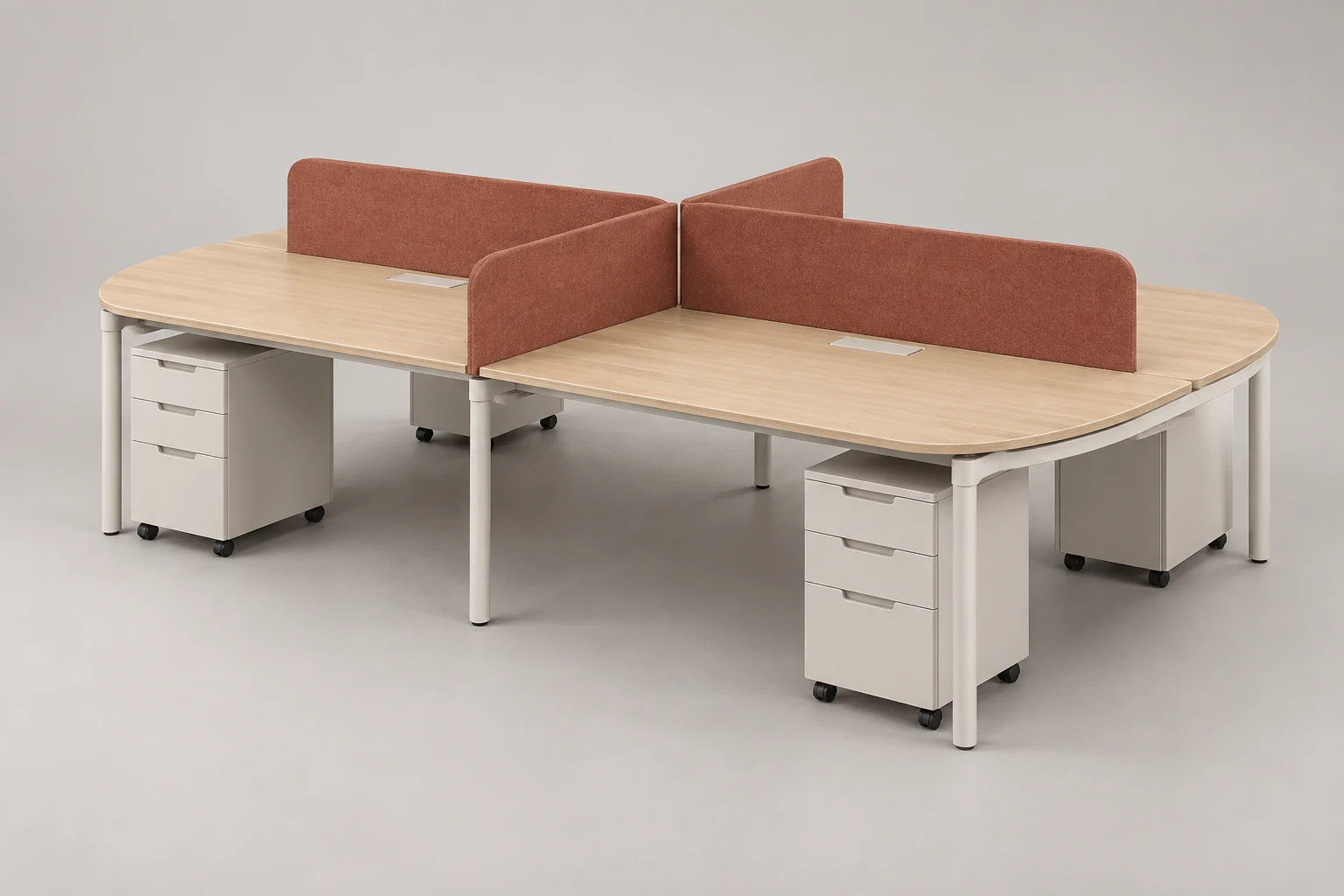 Four-Person Workstation — Four-Person Workstation 009 — C5-OF-WS4-009