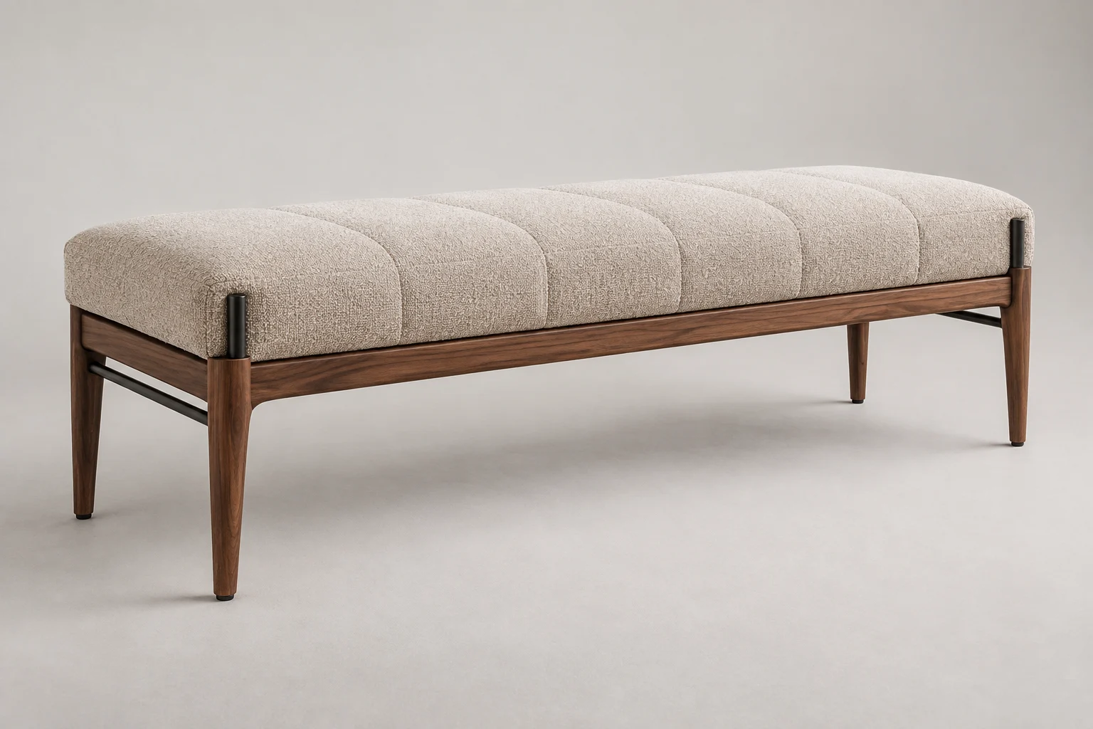 Bed Bench — Walnut Frame — C5-RS-BR-BB-003