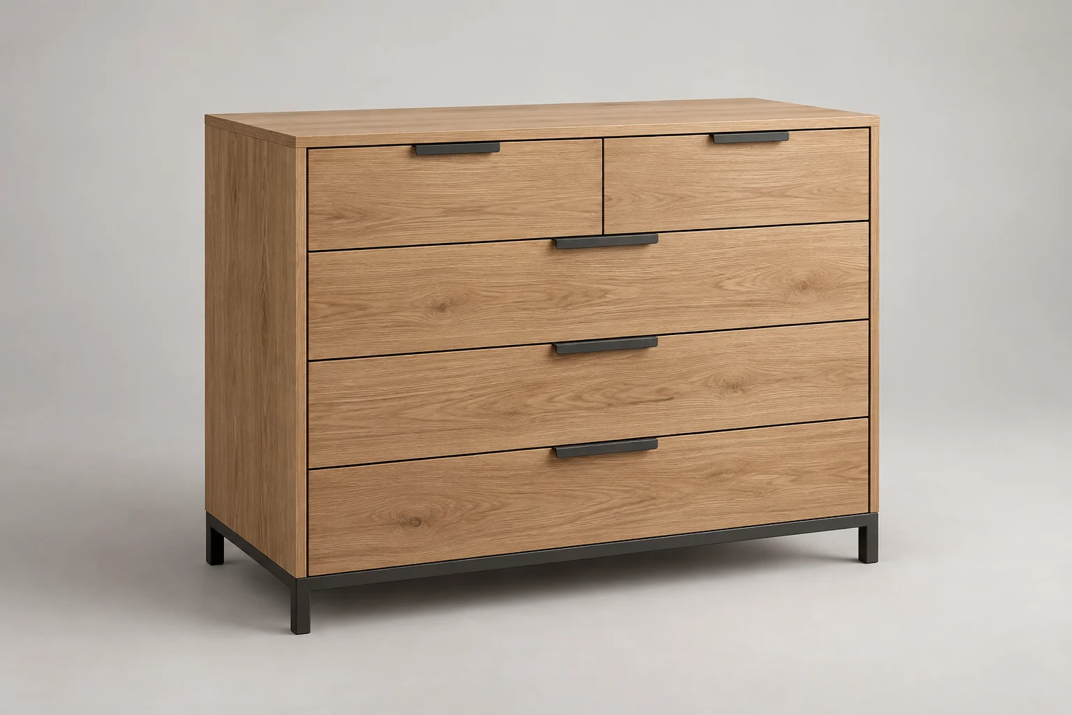 Chest of Drawers — Linear Oak — C5-RS-BR-CD-001