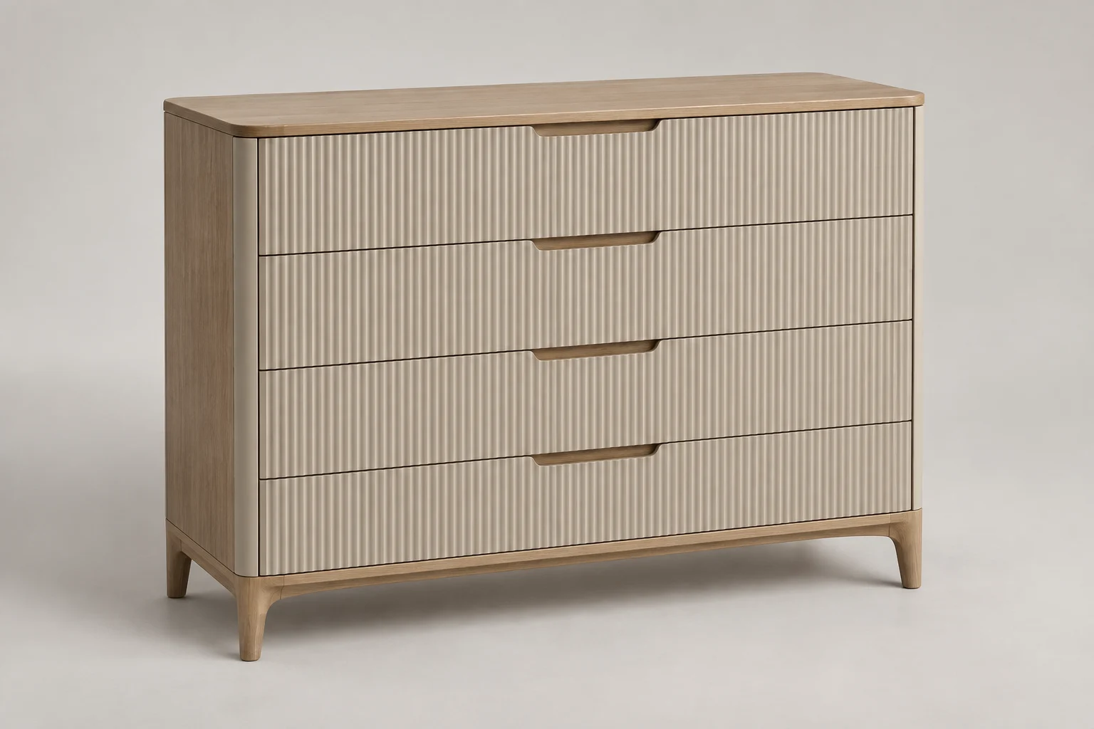 Chest of Drawers — Fluted Sand — C5-RS-BR-CD-004