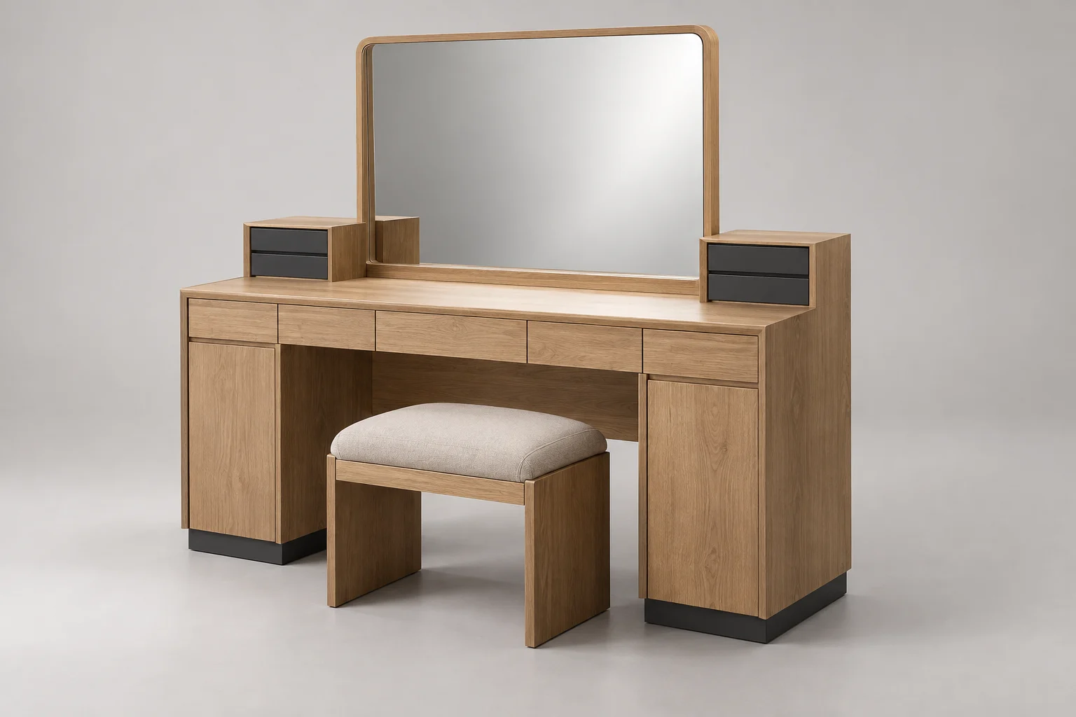 Dressing Table — Linear Oak — C5-RS-BR-DR-001