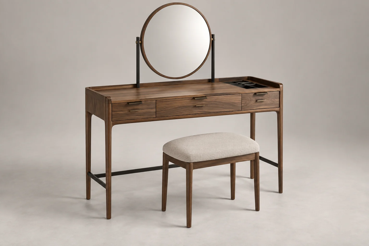 Dressing Table — Walnut Frame — C5-RS-BR-DR-003