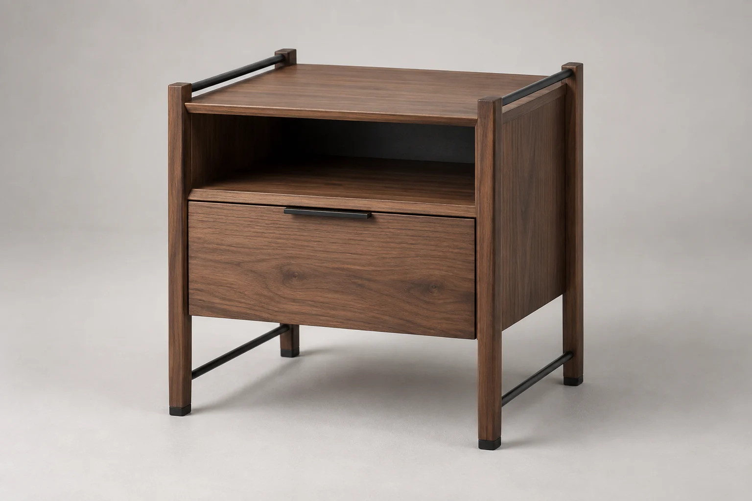 Nightstand — Walnut Frame — C5-RS-BR-NS-003