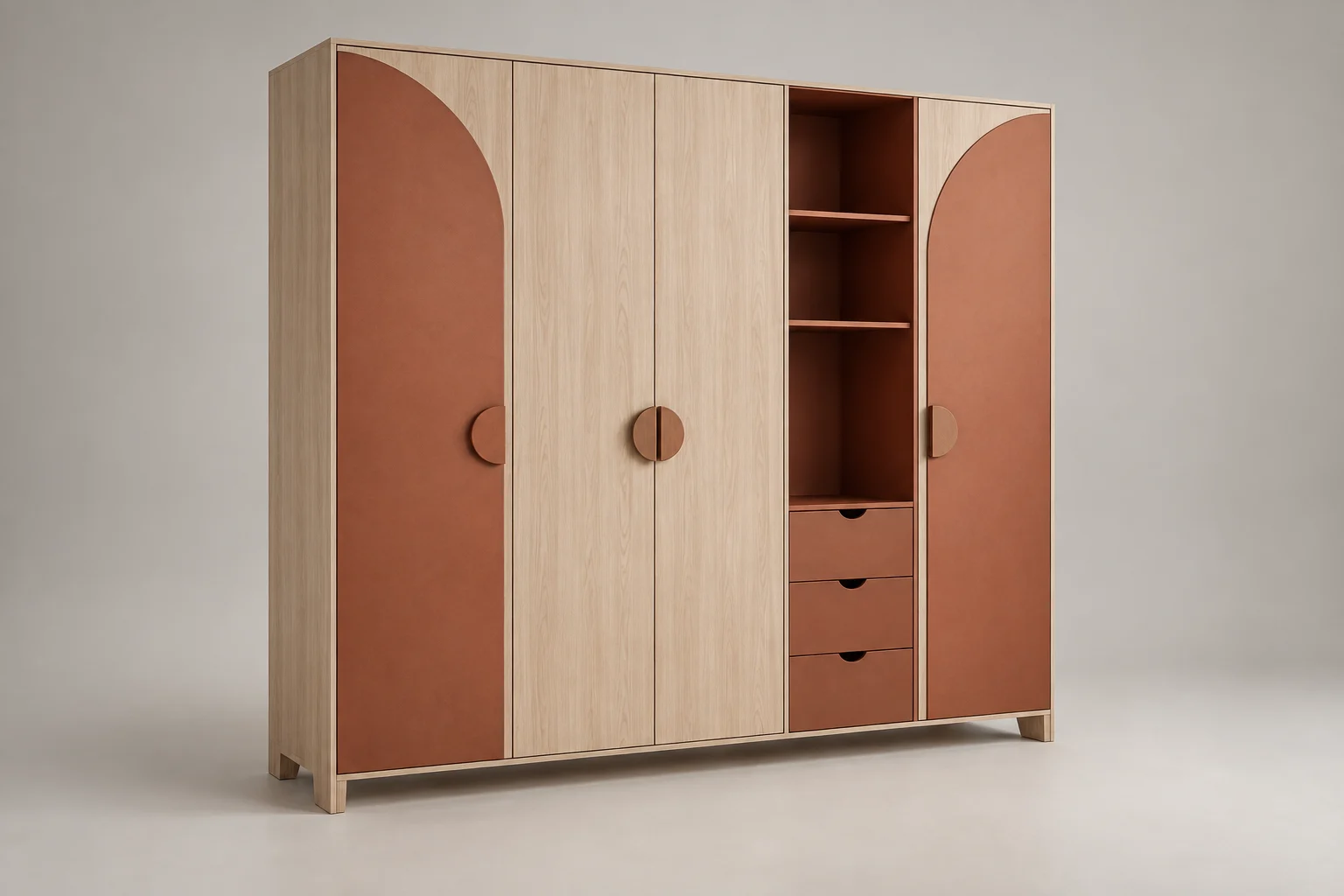 Wardrobe — Terracotta — C5-RS-BR-WD-007