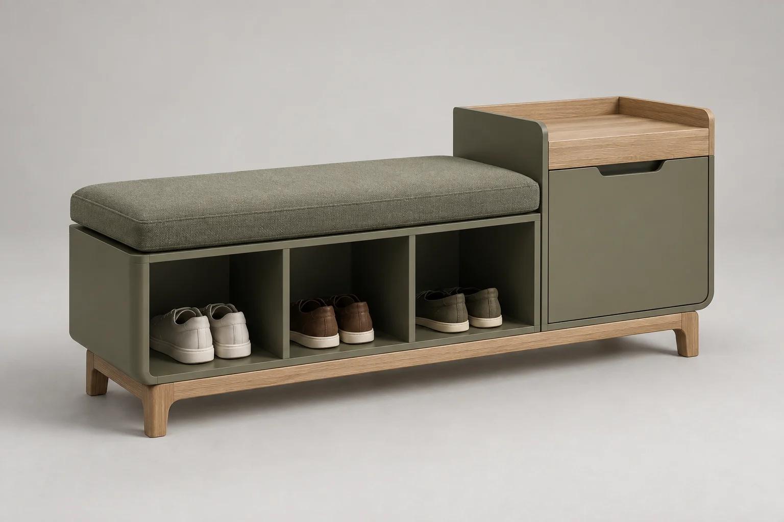 Entry Bench — Olive Modular — C5-RS-FY-EB-008
