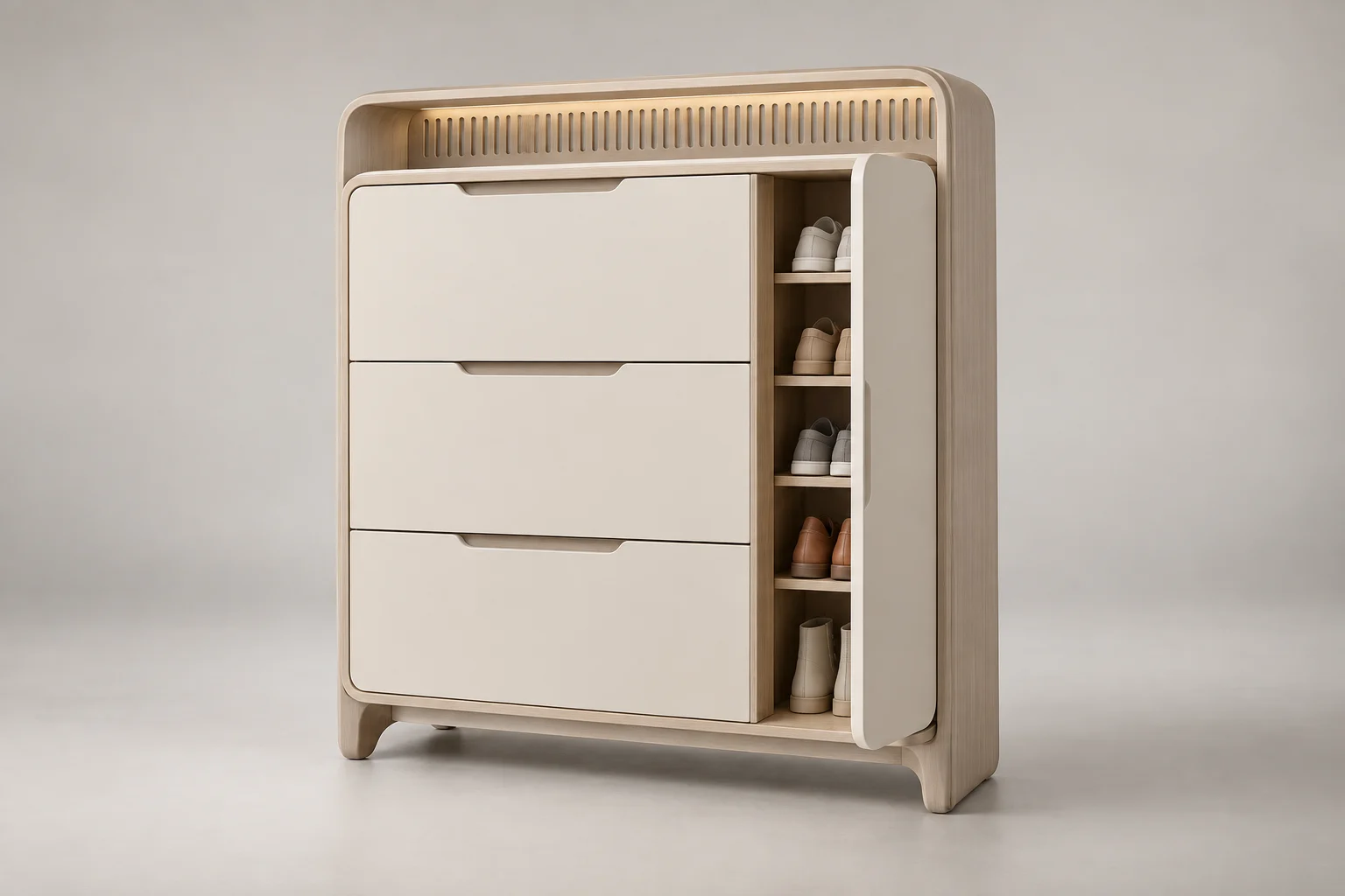 Shoe Cabinet — Soft Radius — C5-RS-FY-SC-002
