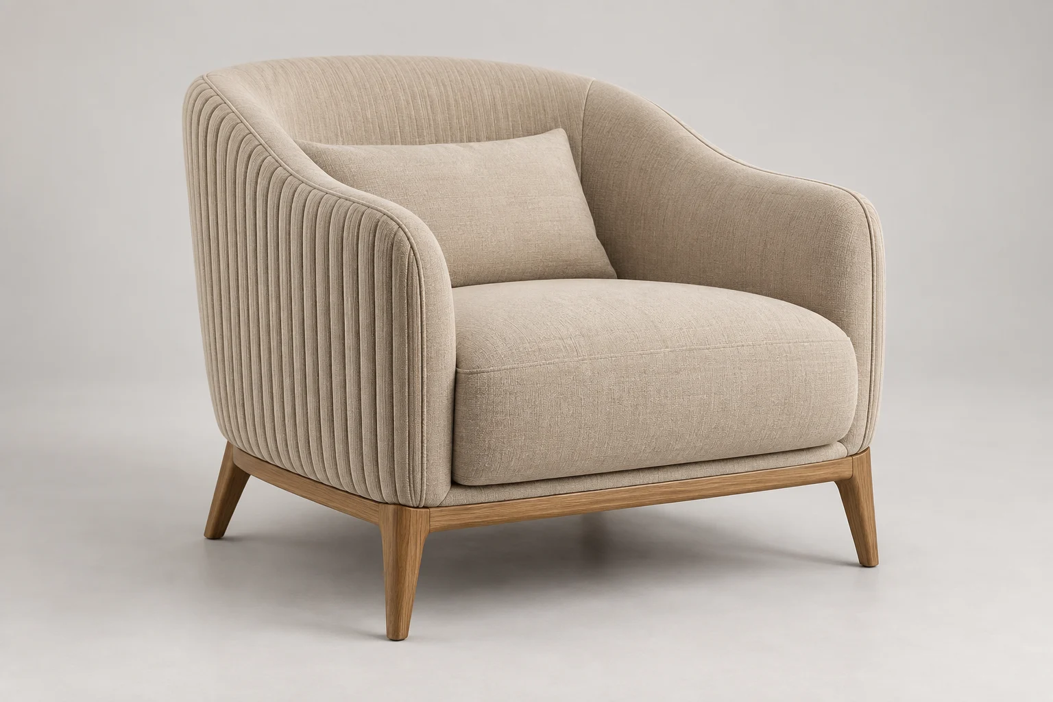 Accent Chair — Fluted Sand — C5-RS-LV-AC-004