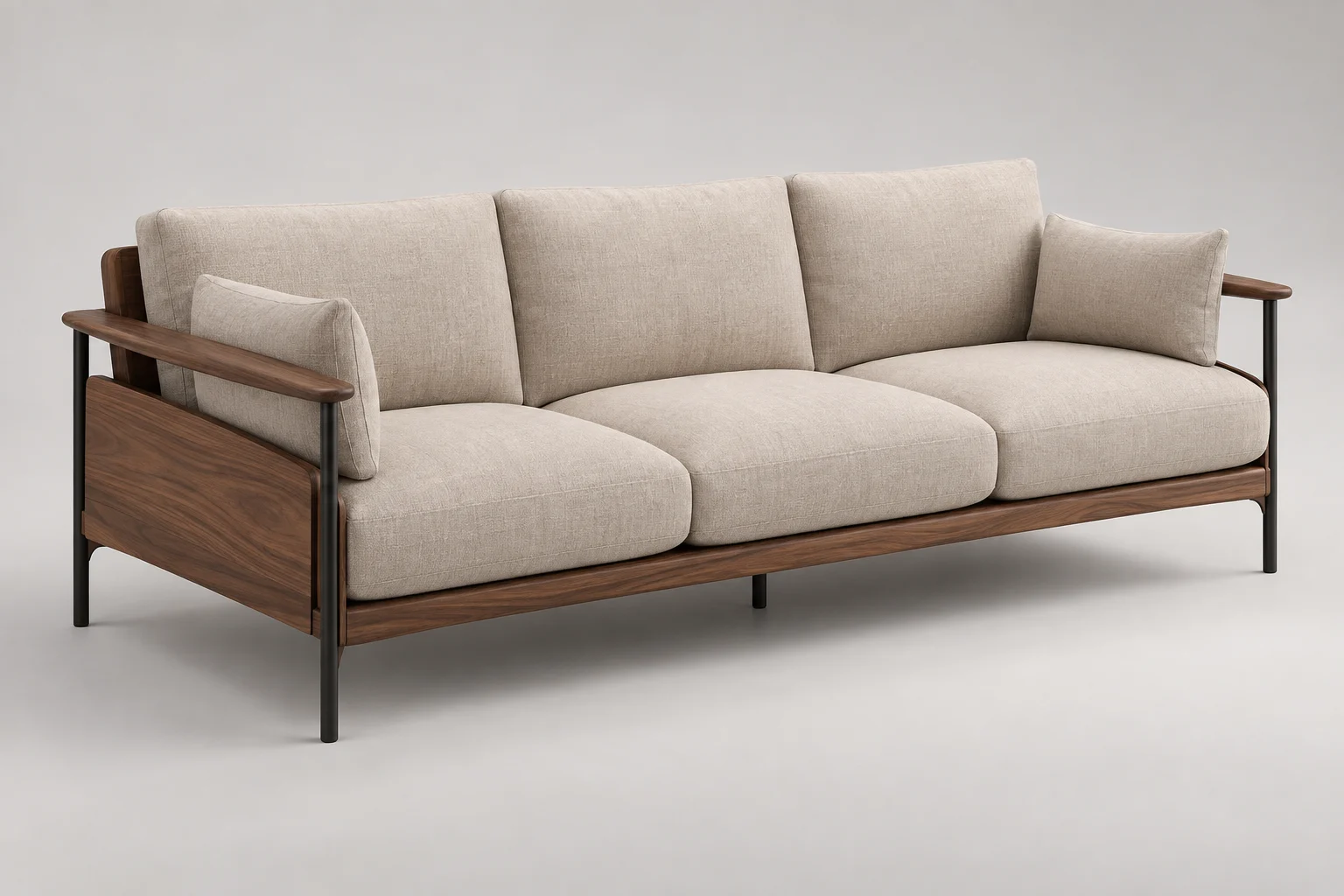 Sofa — Walnut Frame — C5-RS-LV-SF-003