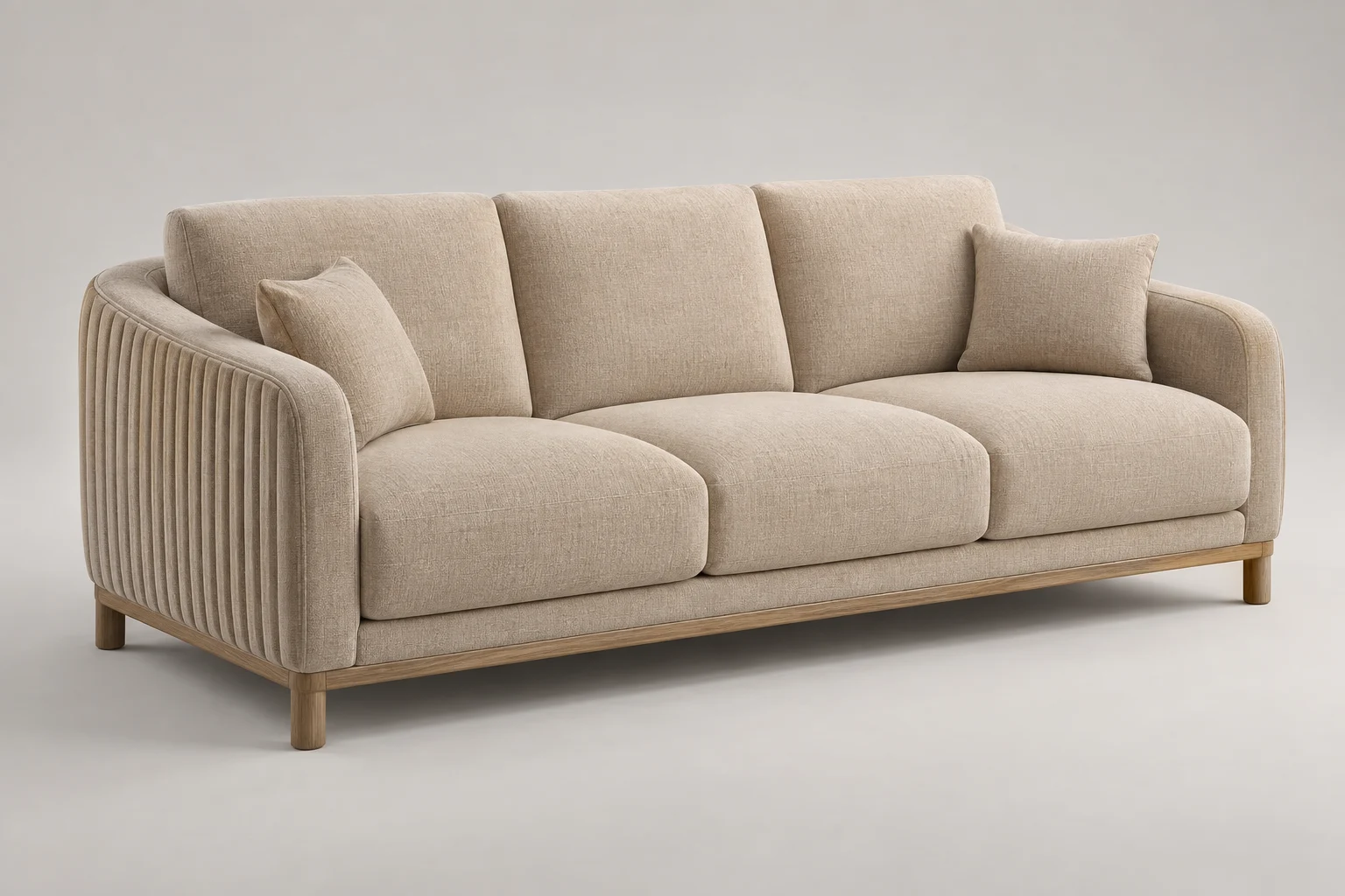 Sofa — Fluted Sand — C5-RS-LV-SF-004