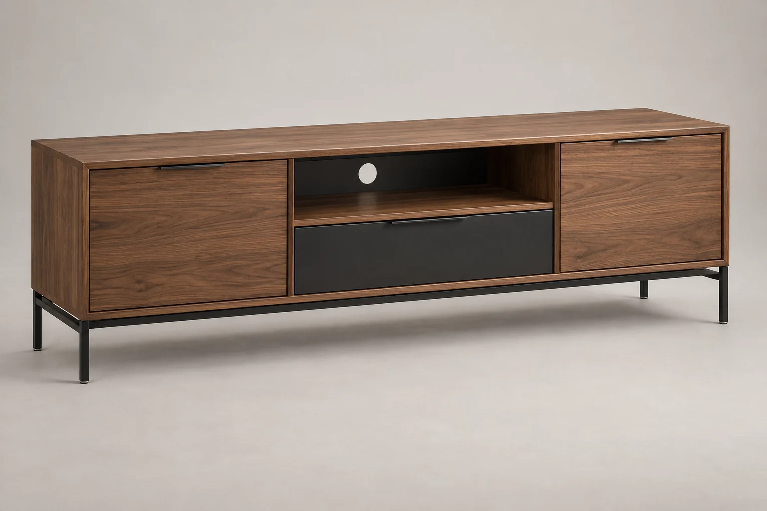 TV Console — Walnut Frame — C5-RS-LV-TV-003