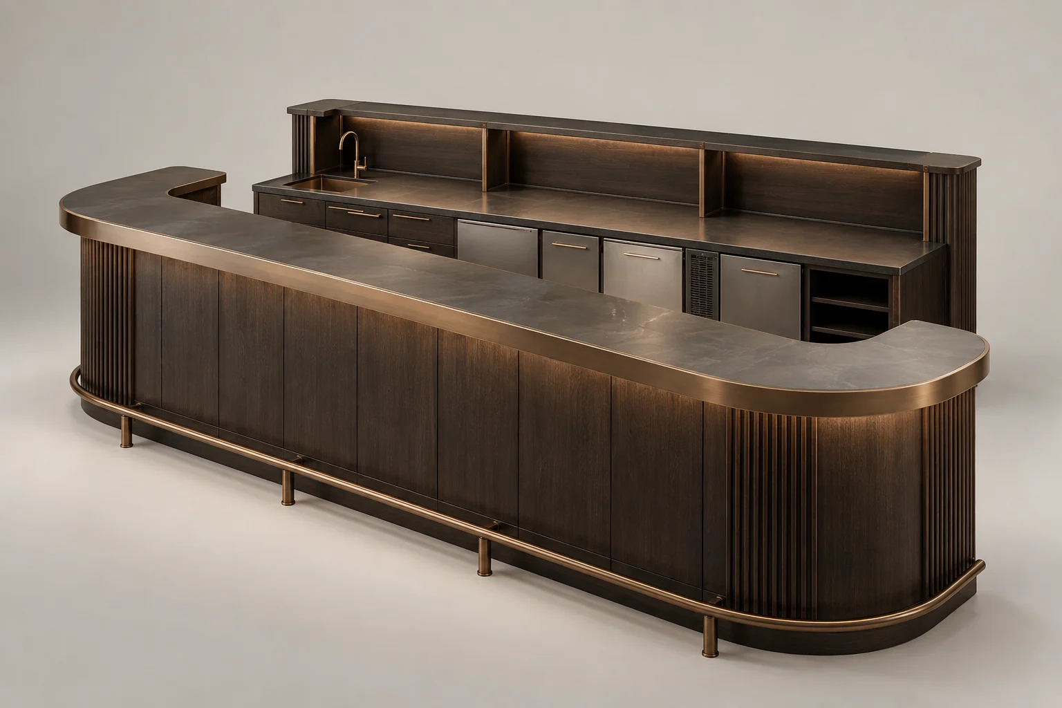 Bar Counter — Dark Bronze — C5-RT-BC-005