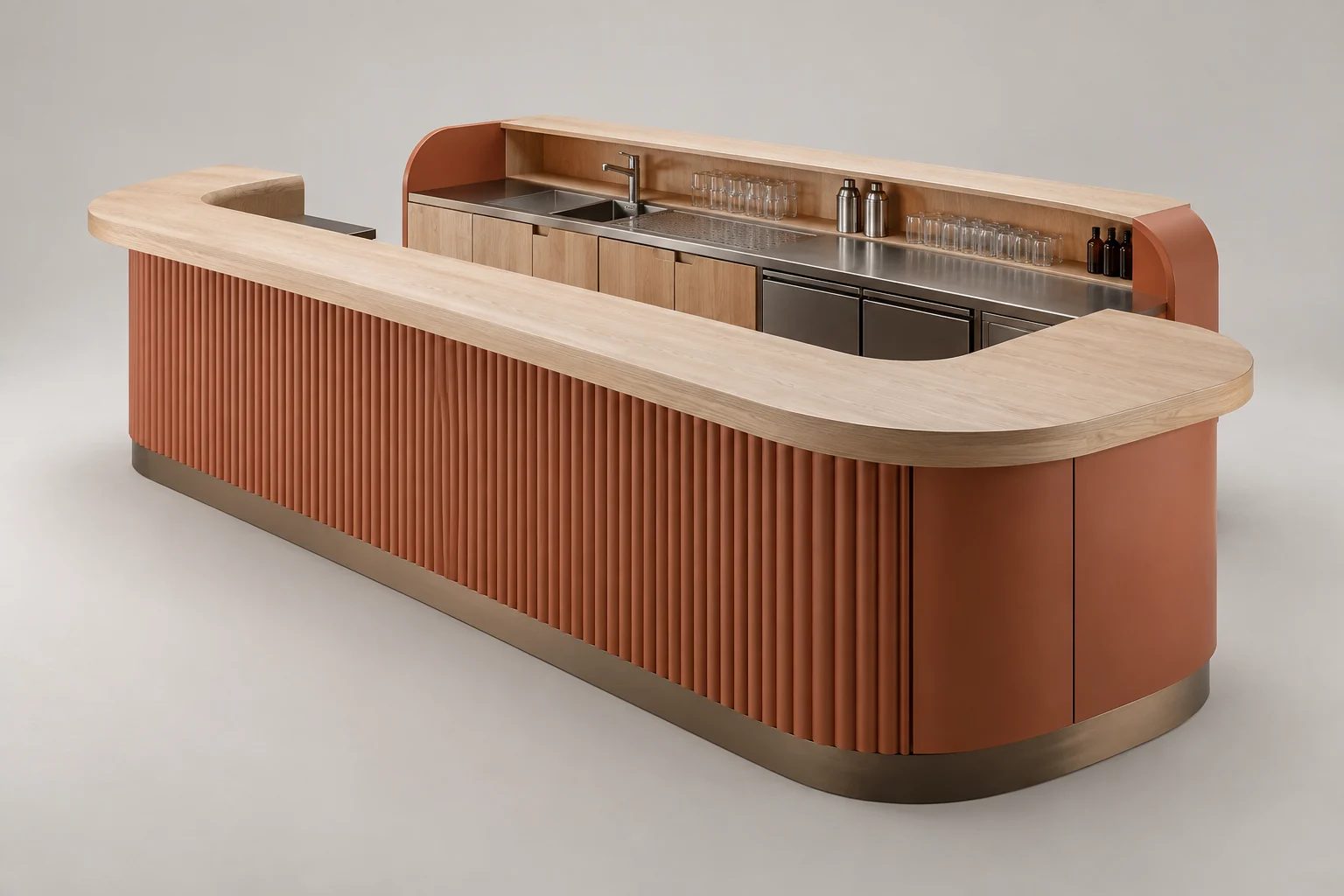 Bar Counter — Terracotta — C5-RT-BC-007
