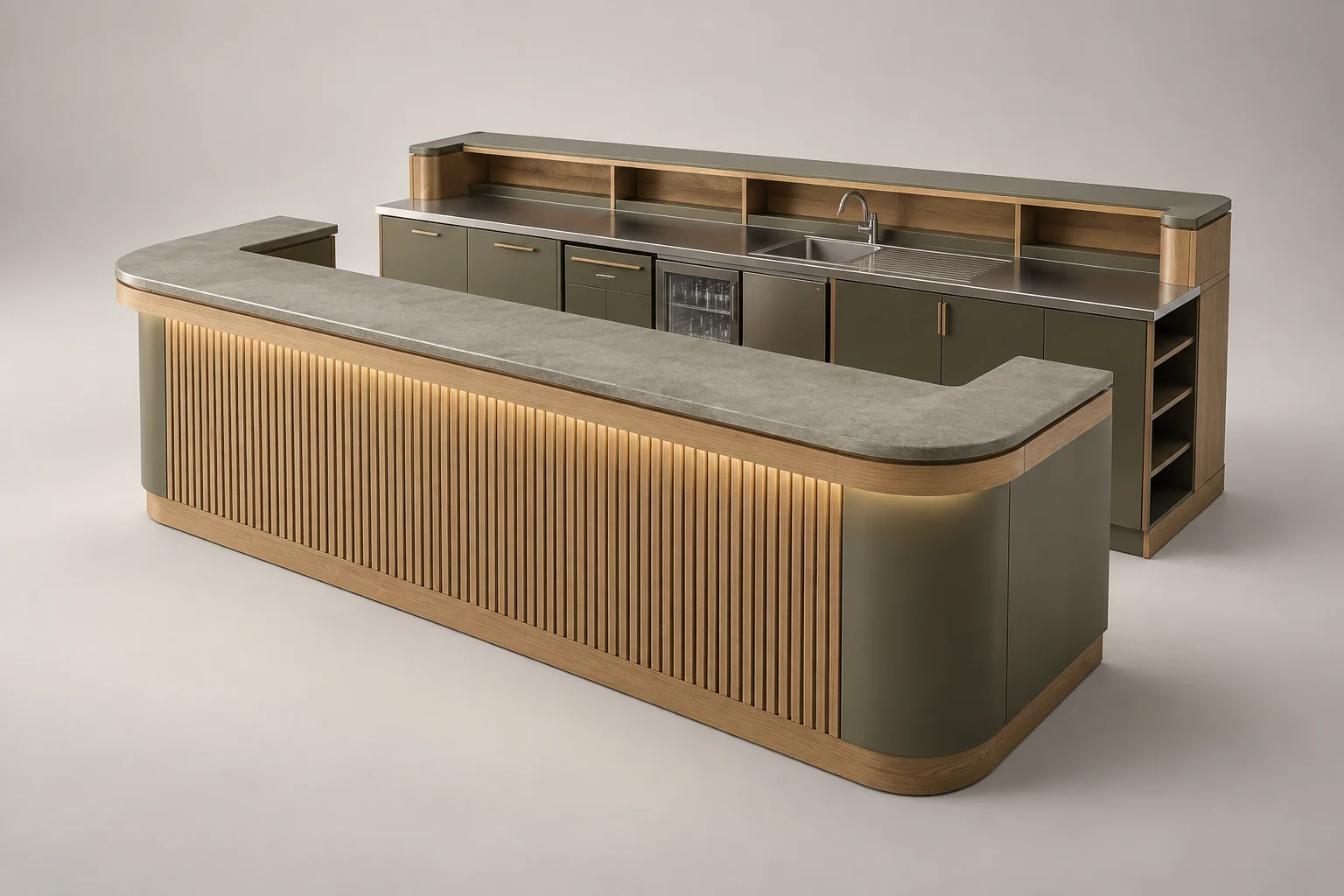 Bar Counter — Olive Modular — C5-RT-BC-008