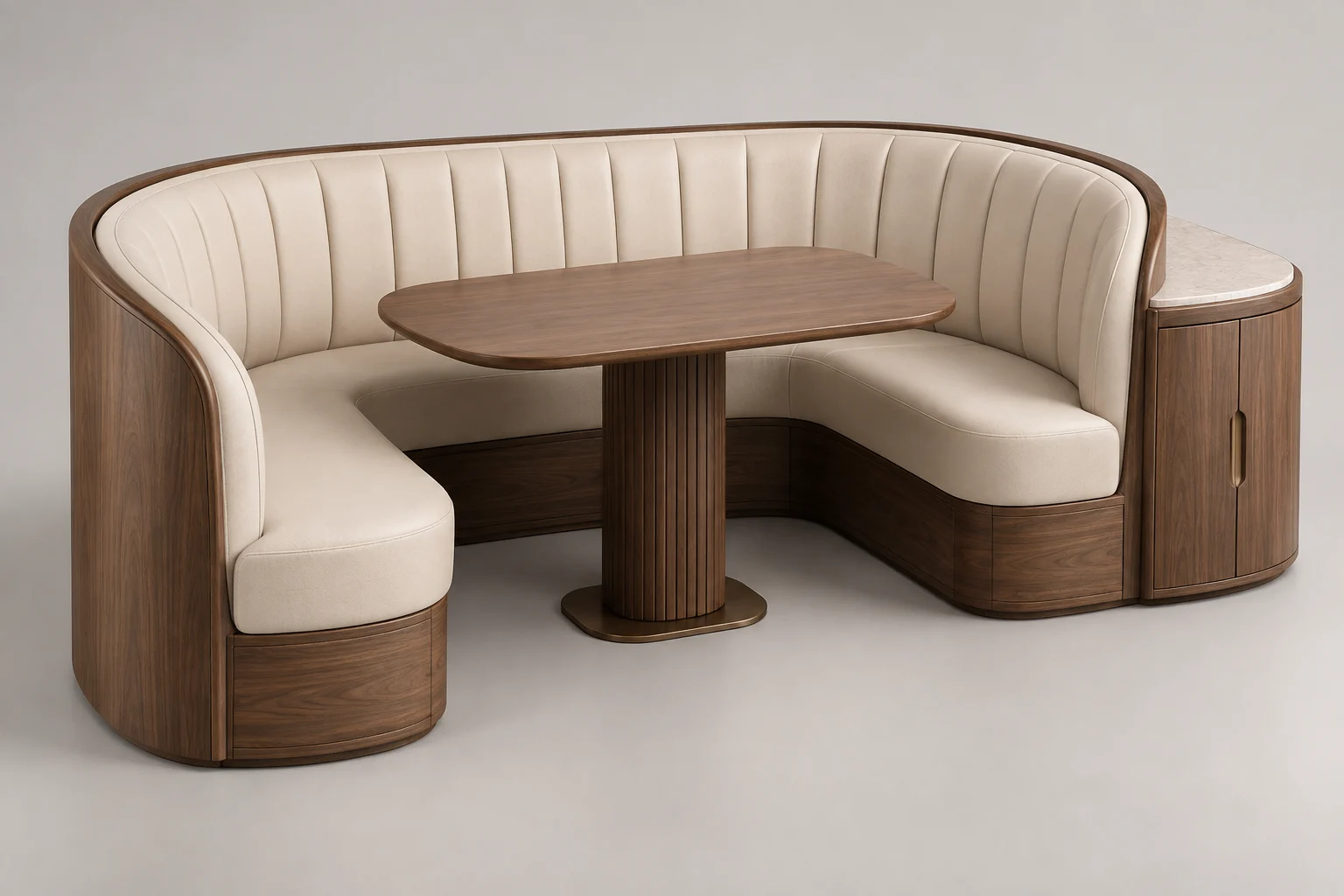 Banquette — Sculpted Cream — C5-RT-BQ-009