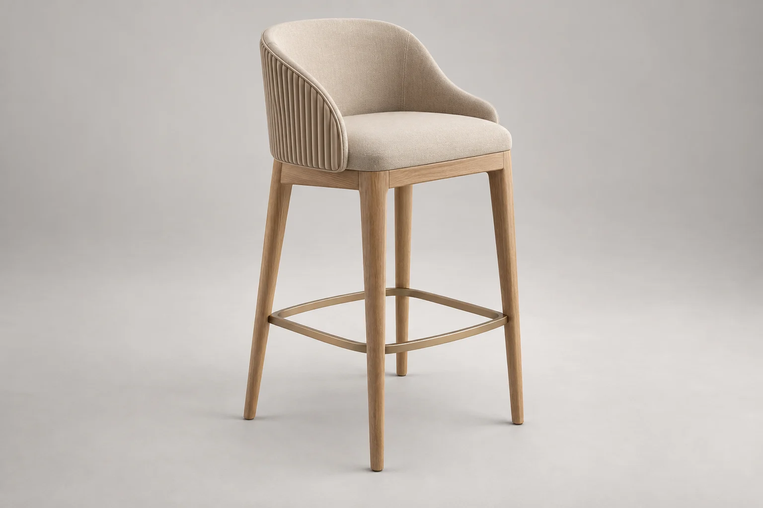 Bar Stool — Fluted Sand — C5-RT-BS-004