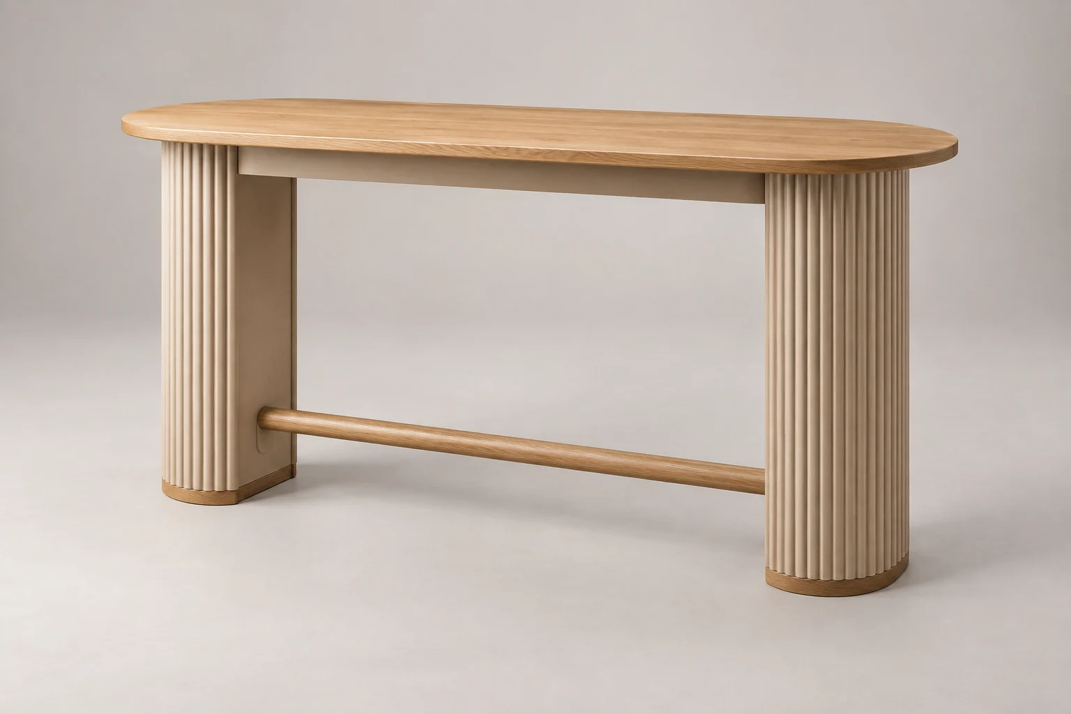 Bar Table — Fluted Sand — C5-RT-BT-004