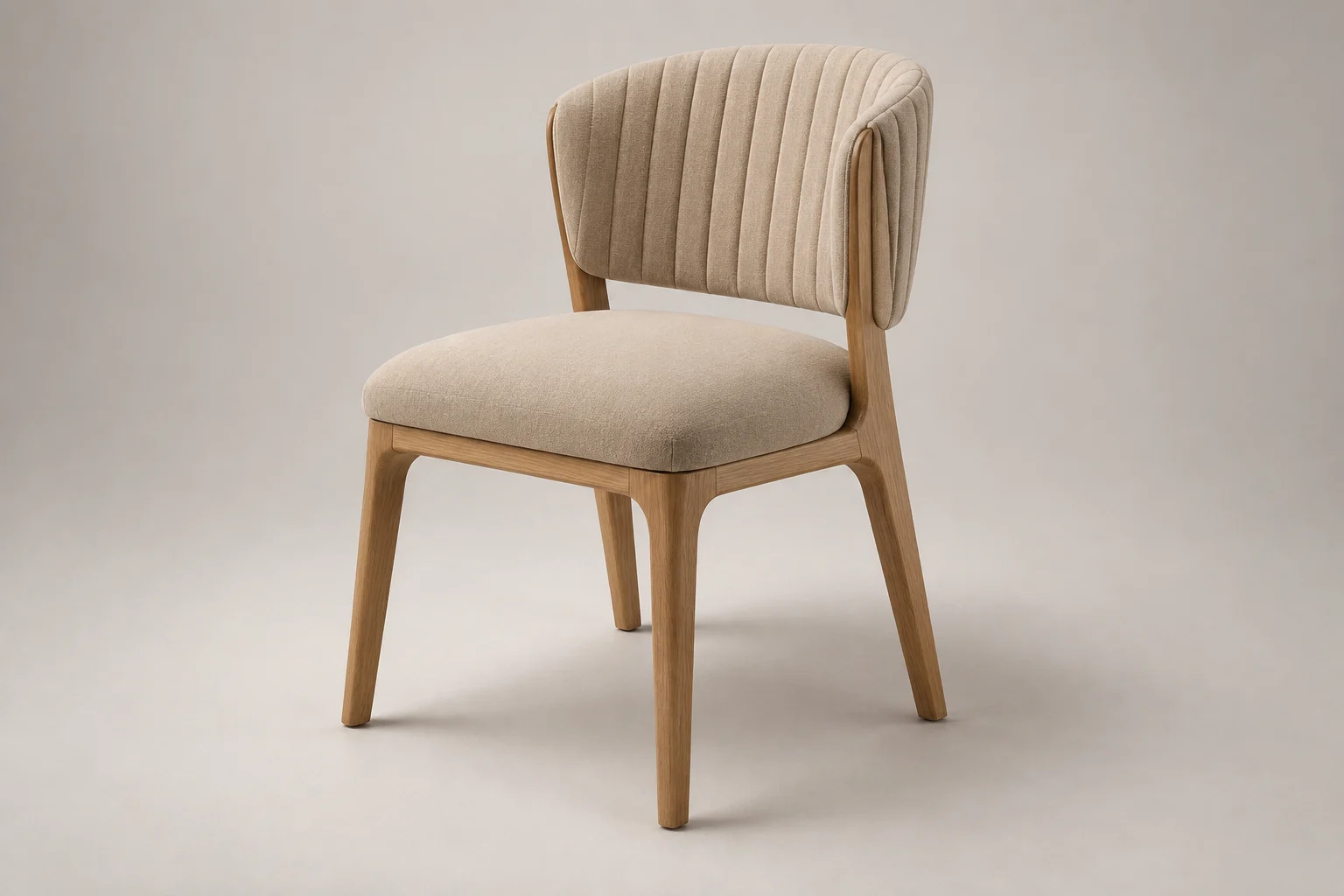 Dining Chair — Fluted Sand — C5-RT-DC-004