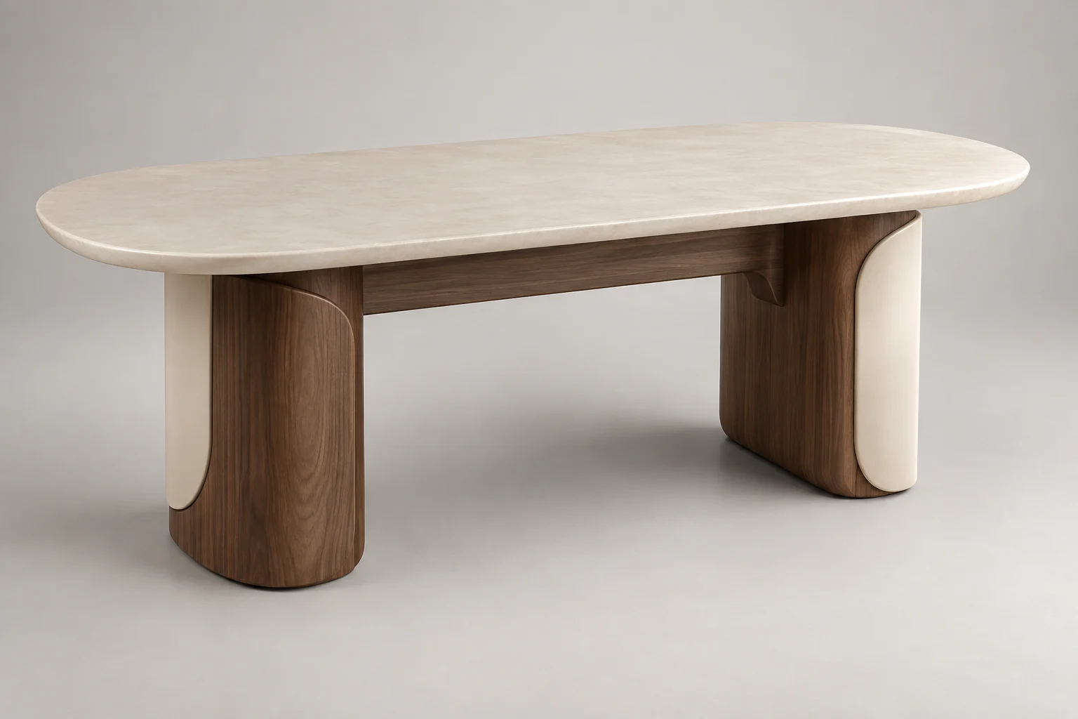 Dining Table — Sculpted Cream — C5-RT-DT-009