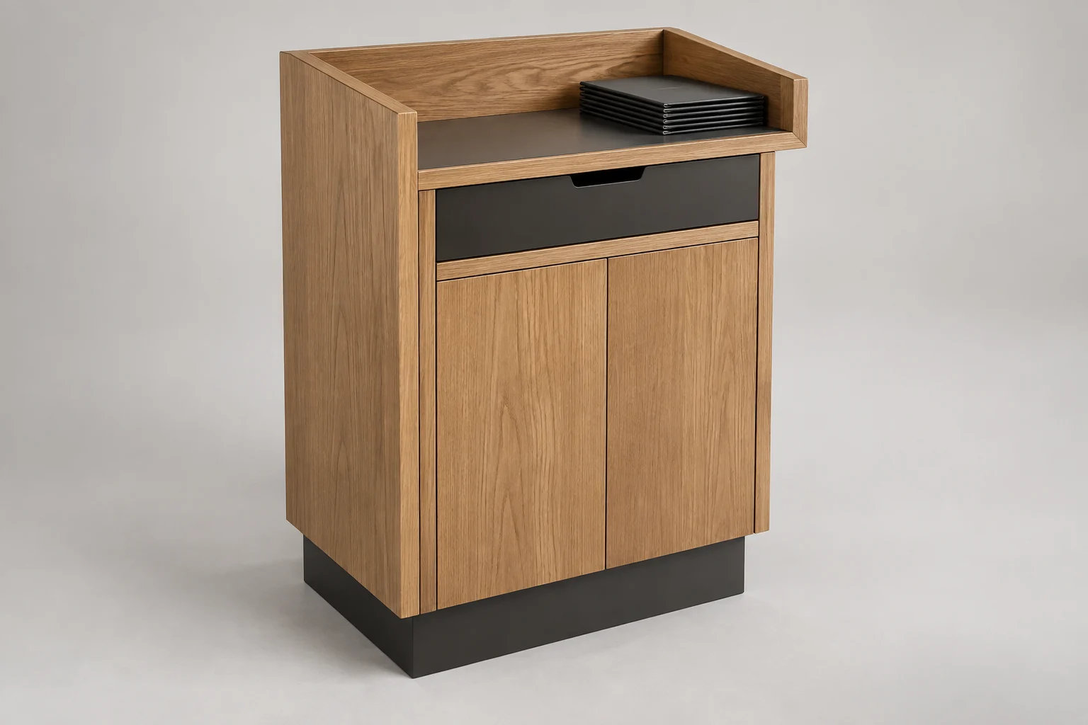 Host Counter — Linear Oak — C5-RT-HC-001