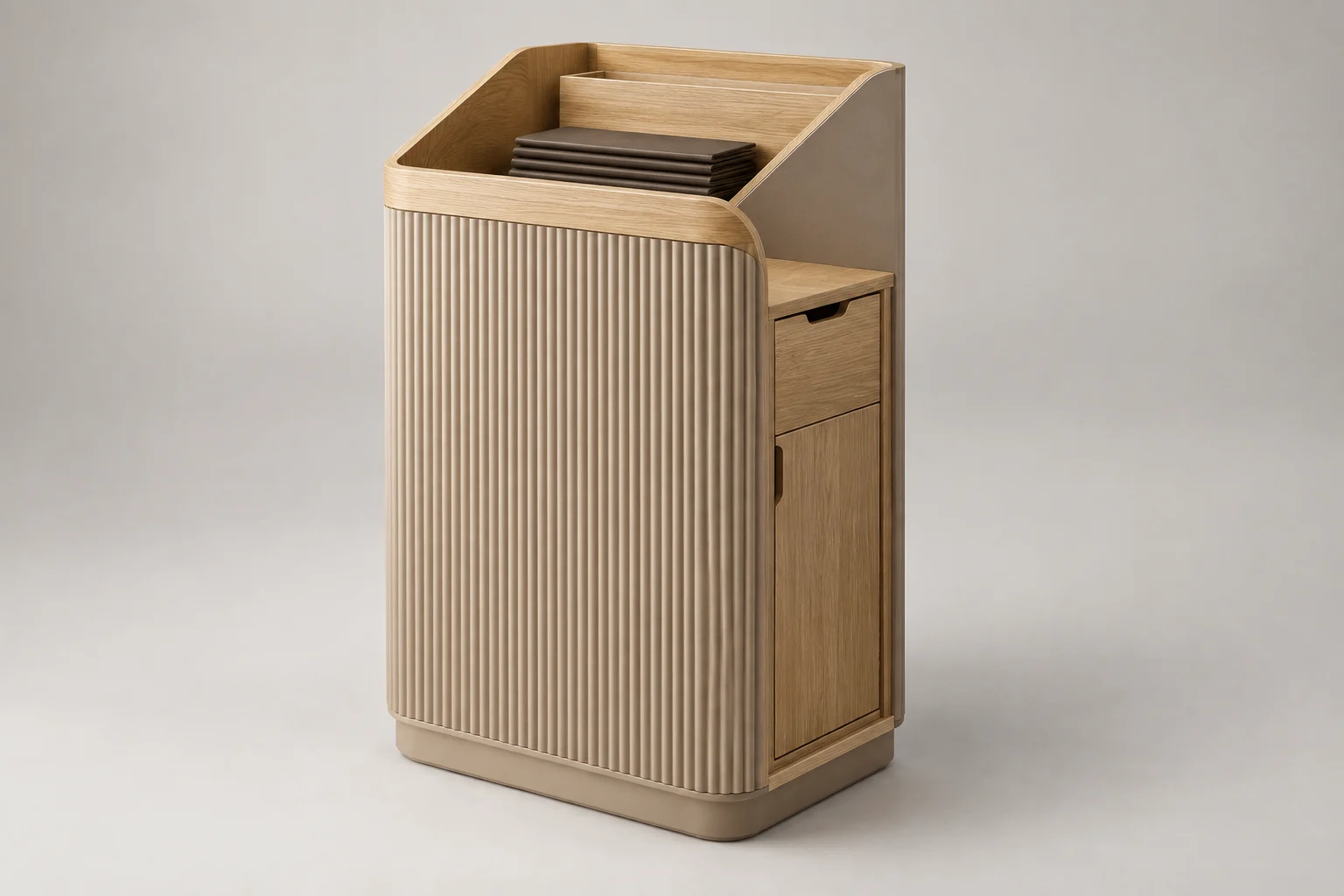 Host Counter — Fluted Sand — C5-RT-HC-004
