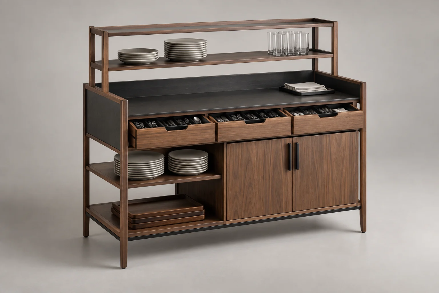 Service Station — Walnut Frame — C5-RT-SS-003