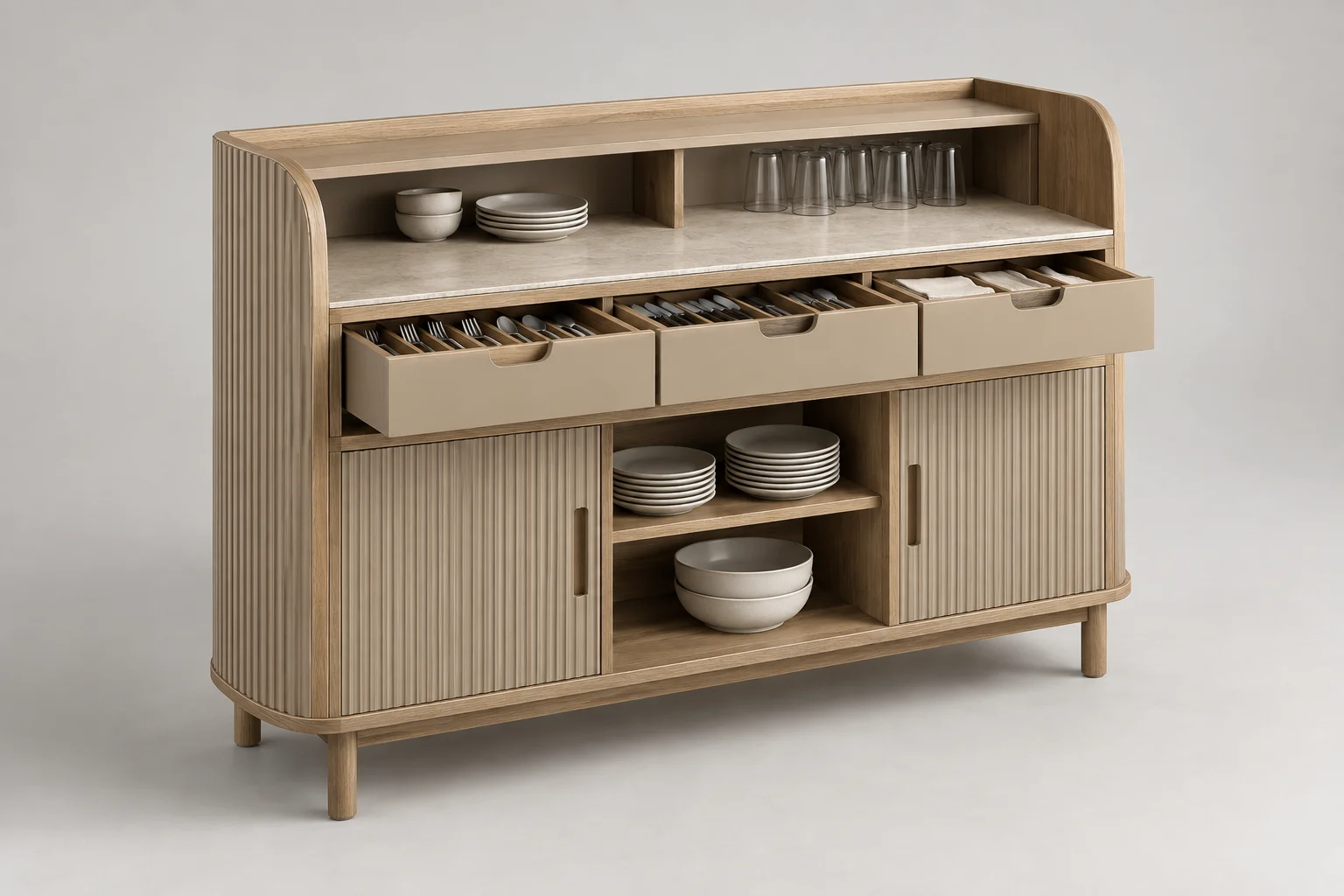 Service Station — Fluted Sand — C5-RT-SS-004