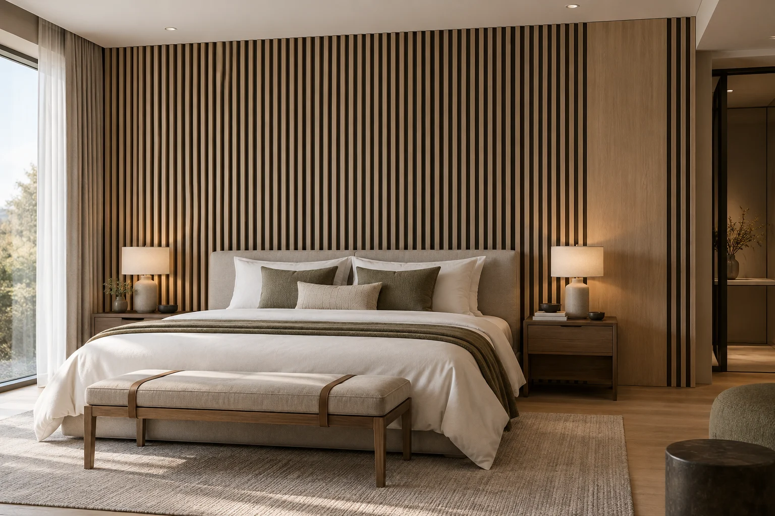 Slatted Paneling — Timber Screen — C5-WP-HT-GR-008
