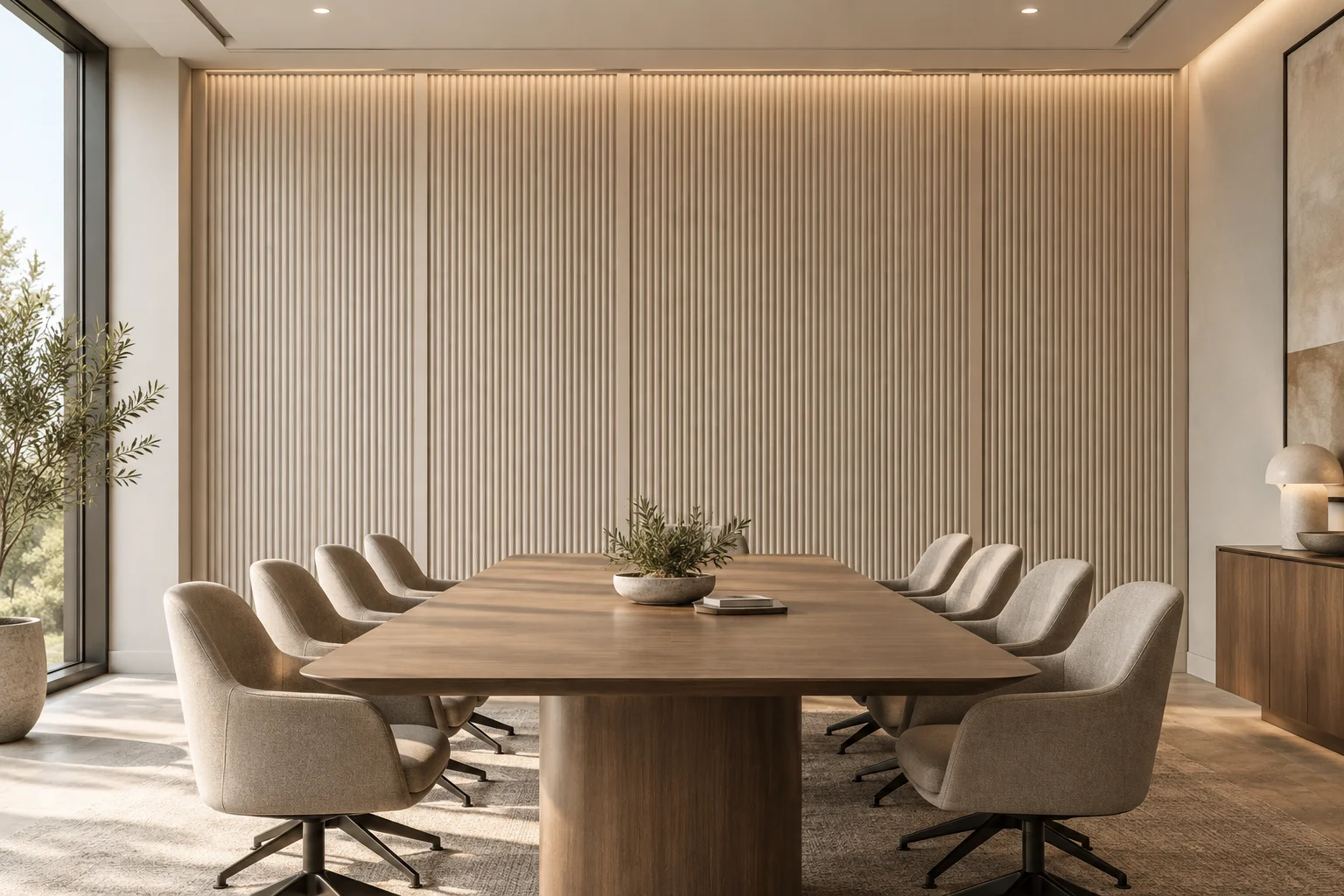 Fluted Paneling — Soft Fluted Sand — C5-WP-OF-CF-002