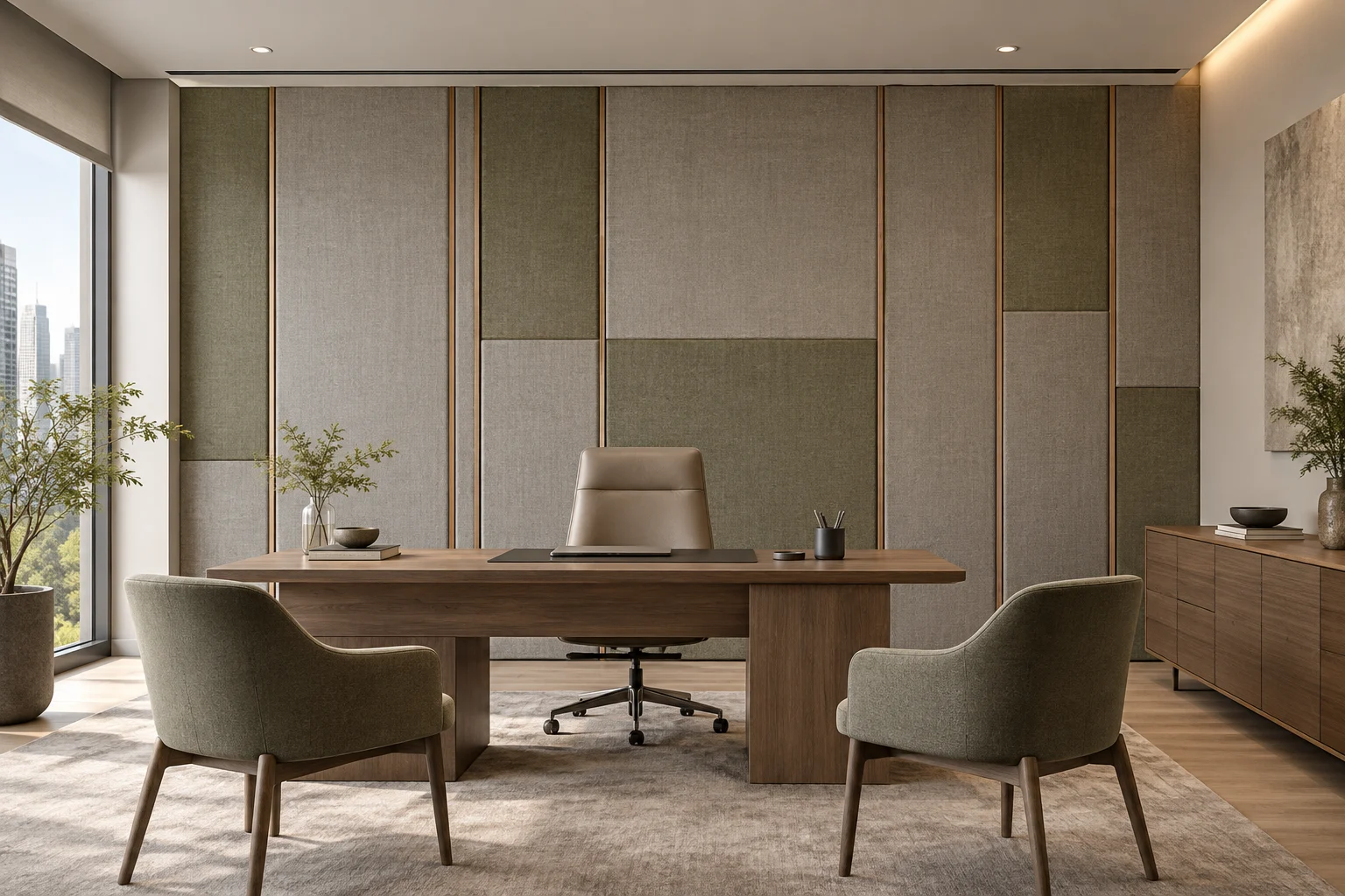 Acoustic Paneling — Textile Rhythm — C5-WP-OF-EX-005