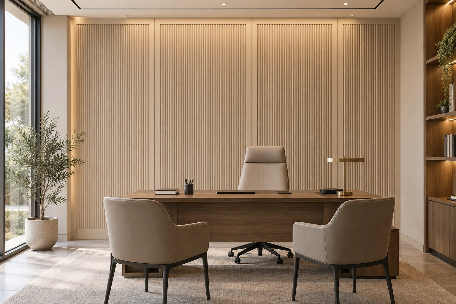 Fluted Paneling — Soft Fluted Sand — C5-WP-OF-MG-002
