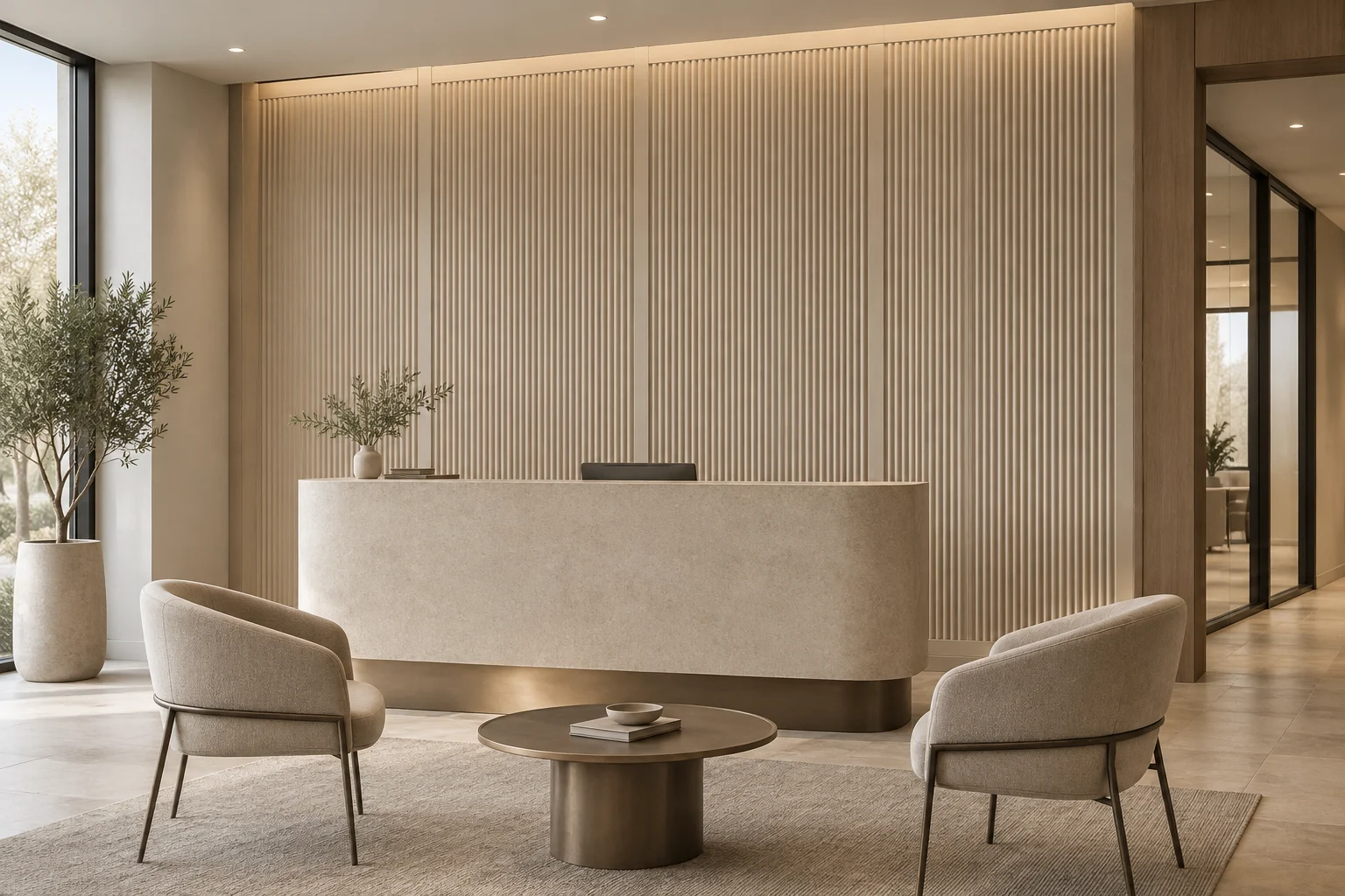 Fluted Paneling — Soft Fluted Sand — C5-WP-OF-RC-002