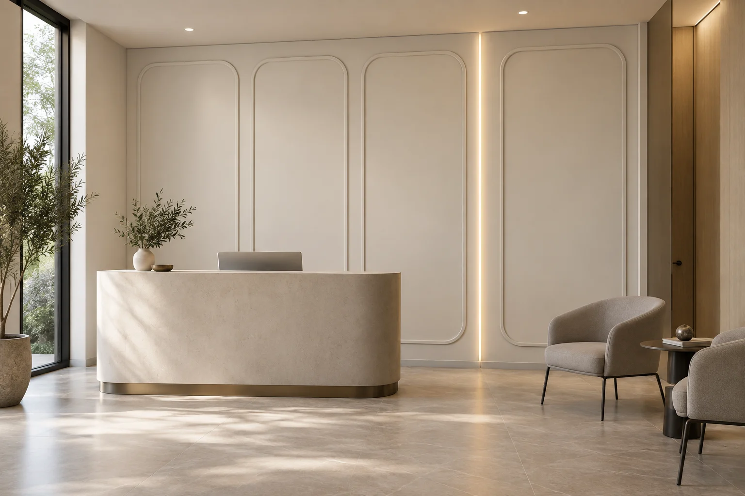 Decorative Painted Paneling — Soft Radius — C5-WP-OF-RC-006