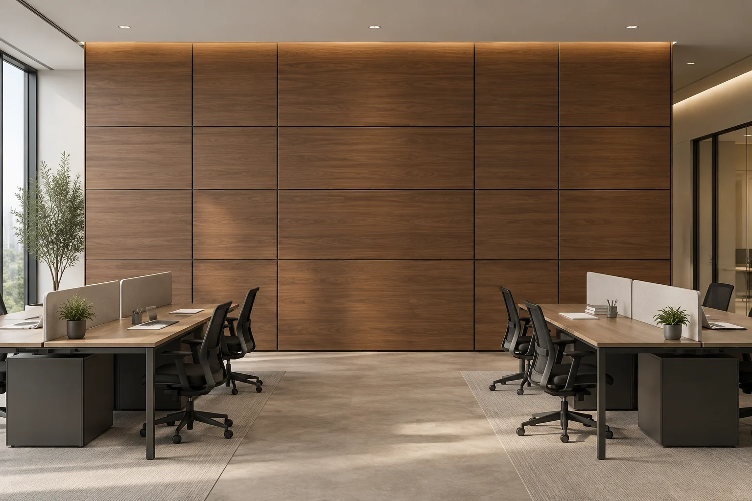 Veneer Paneling — Walnut Frame — C5-WP-OF-WS-003