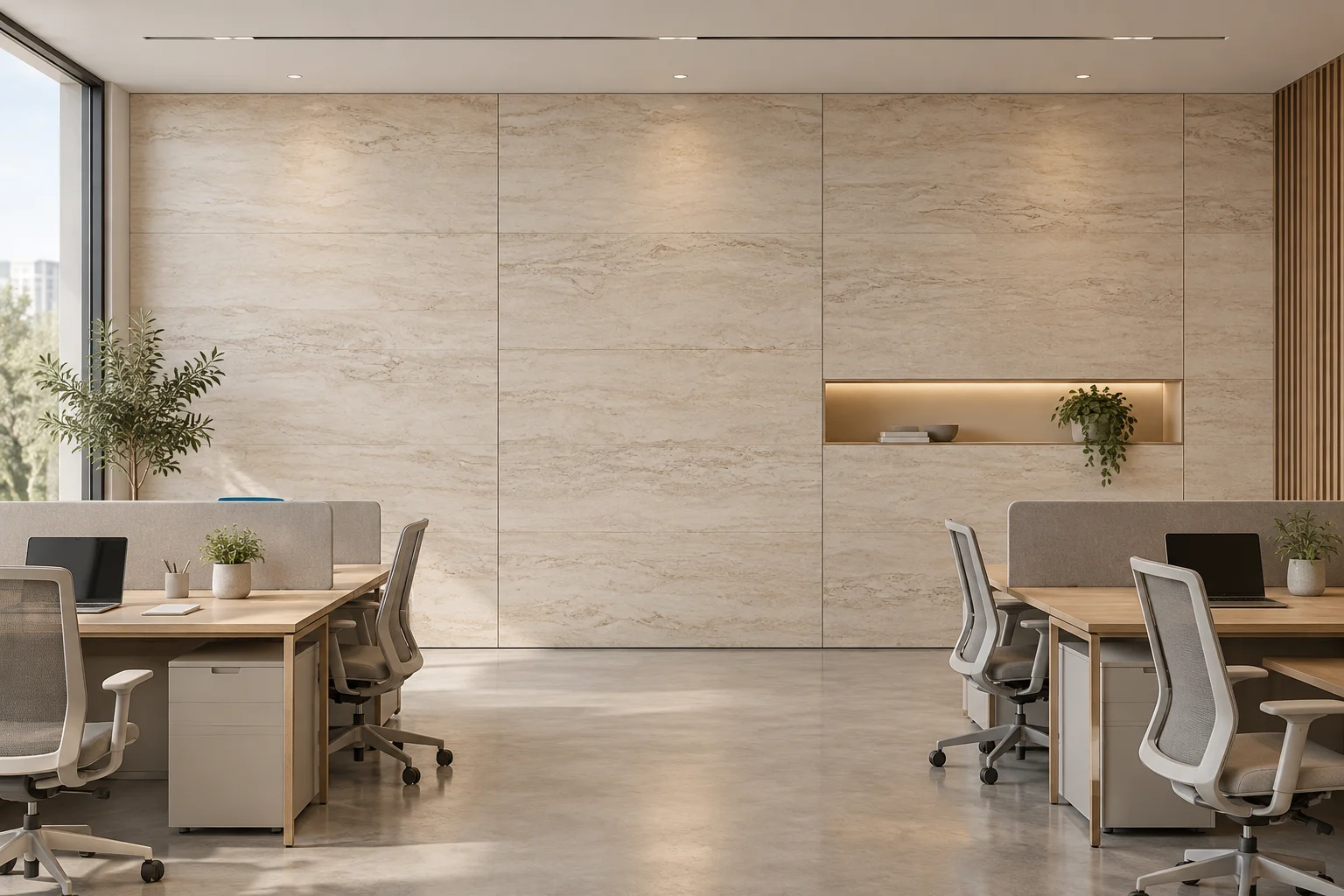 Stone and Porcelain — Travertine Calm — C5-WP-OF-WS-004