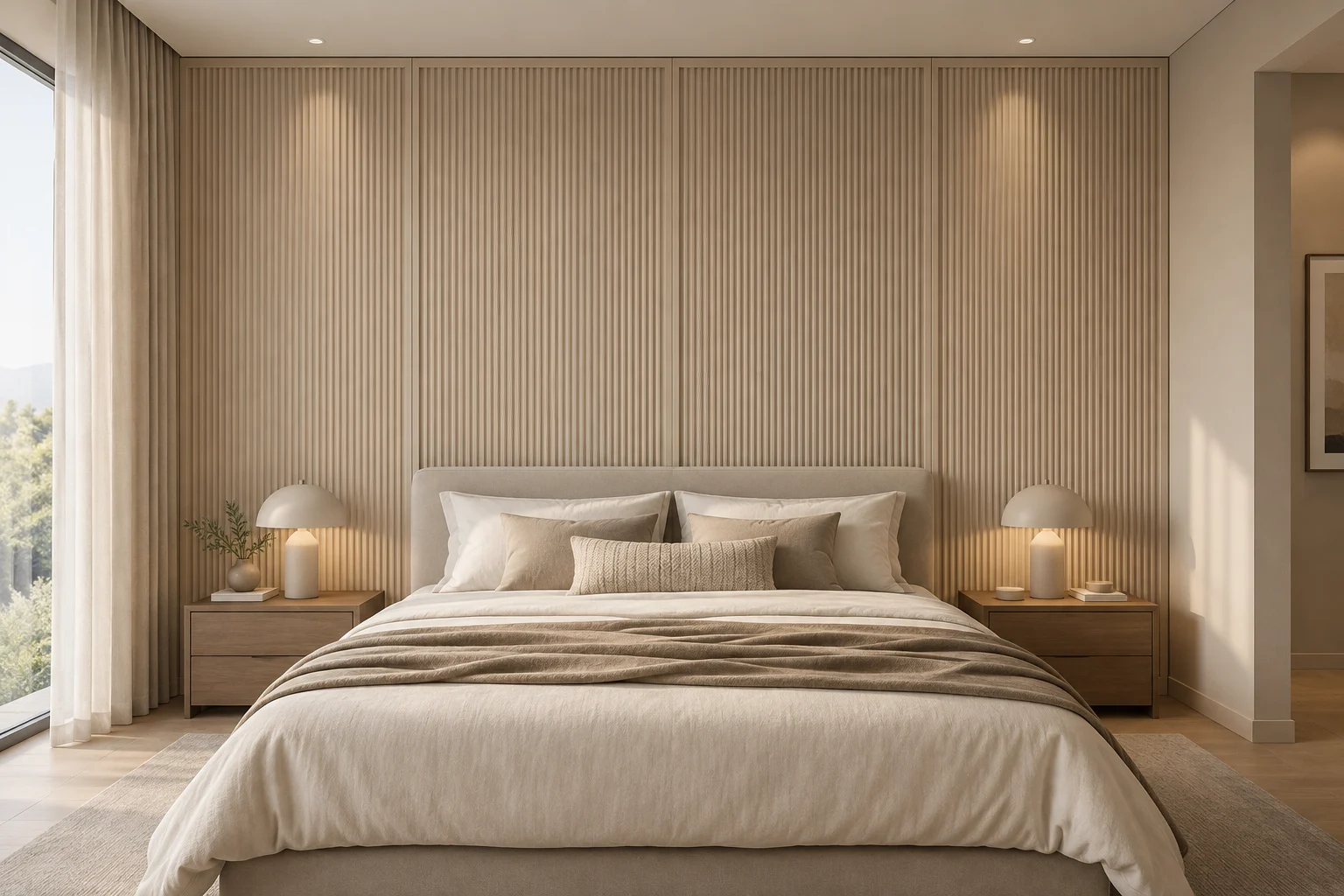 Fluted Paneling — Soft Fluted Sand — C5-WP-RS-BR-002