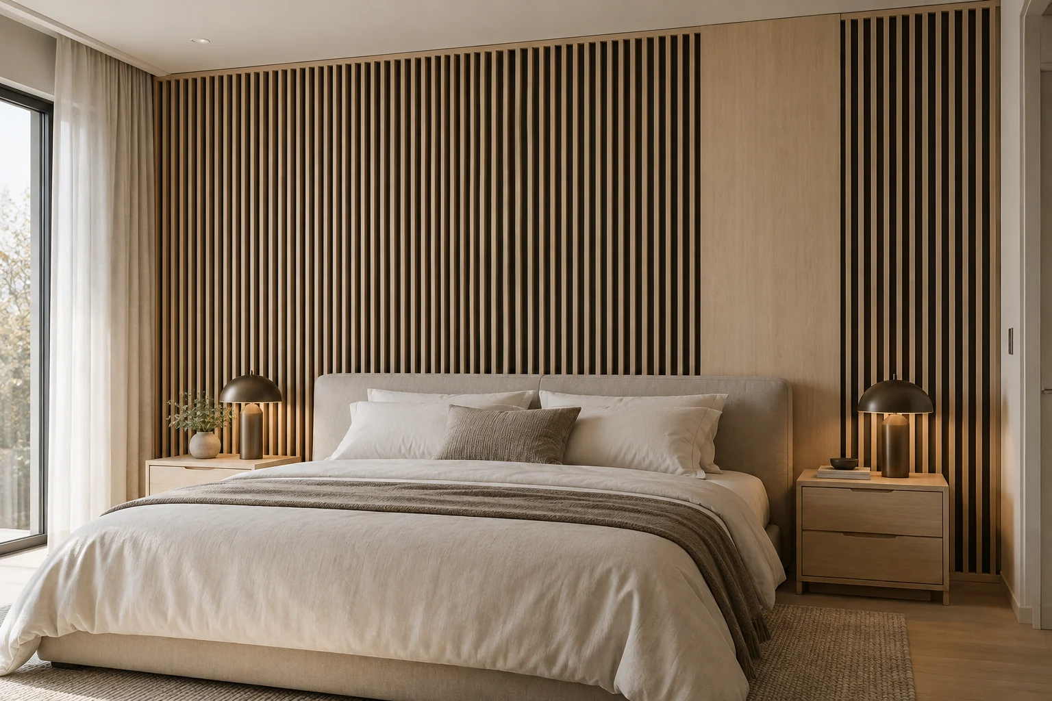 Slatted Paneling — Timber Screen — C5-WP-RS-BR-008